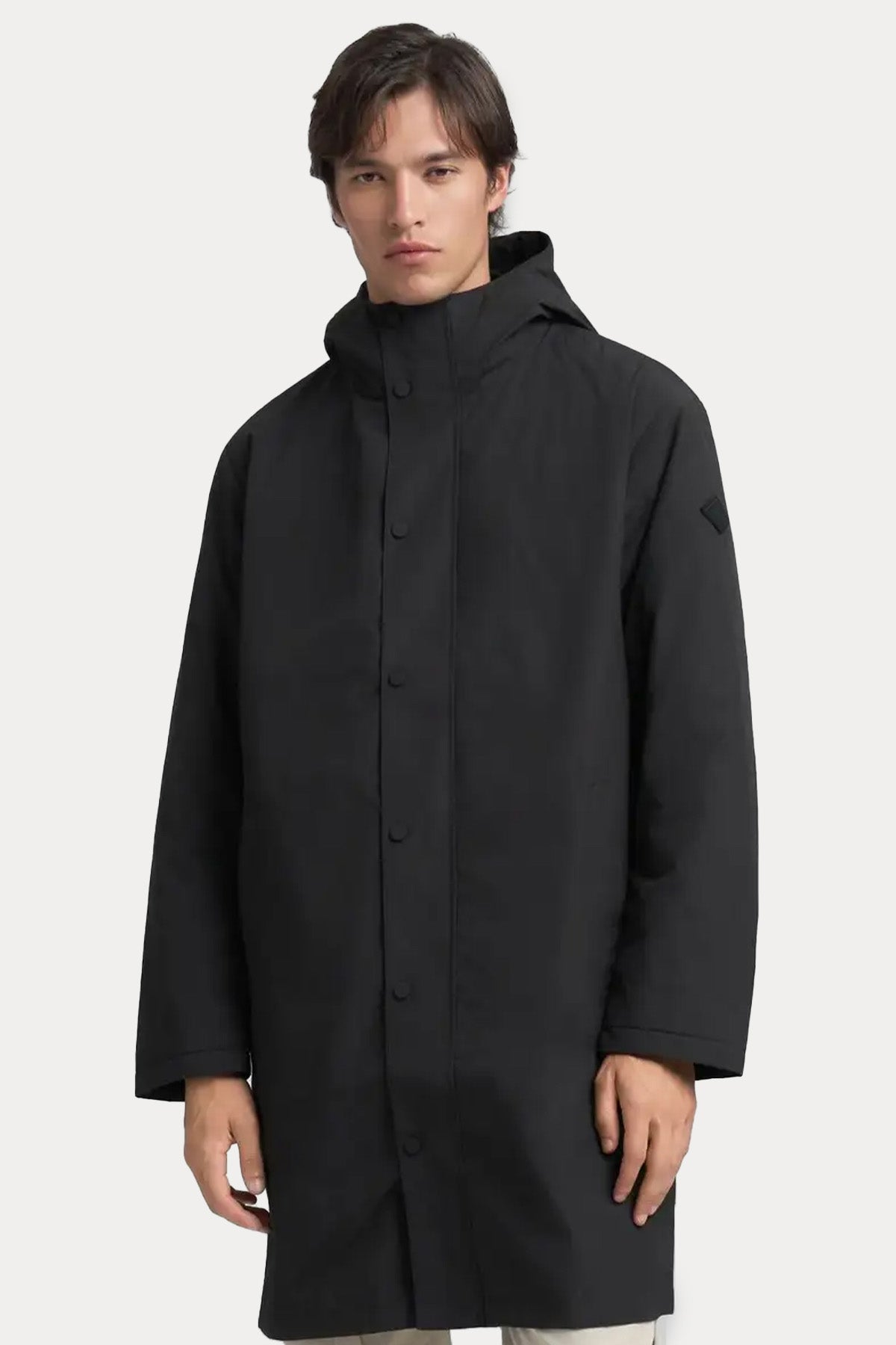 Replay Logolu Kapüşonlu İnce Parka