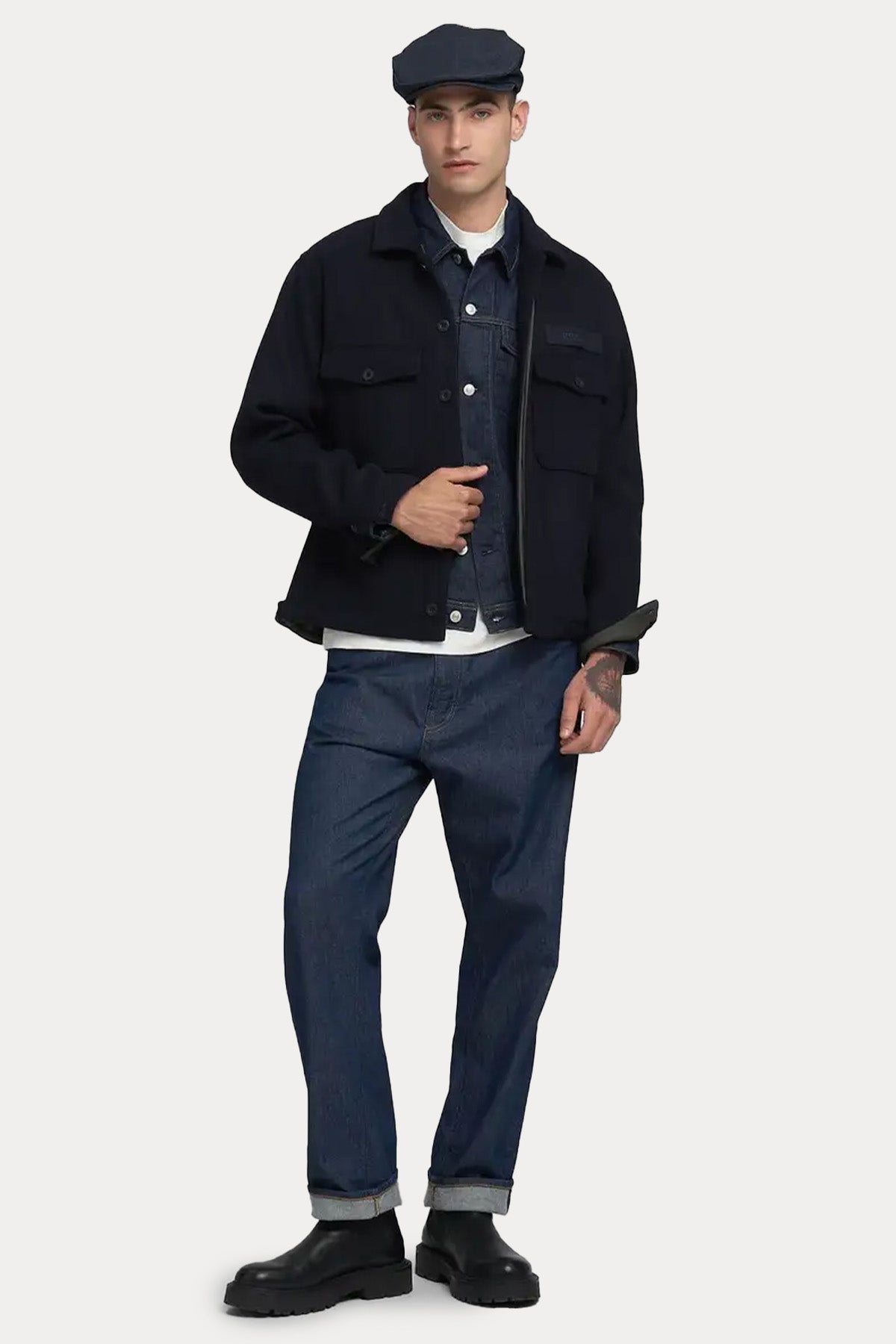 Replay Regular Fit Cep Detaylı Logolu Yün Ceket