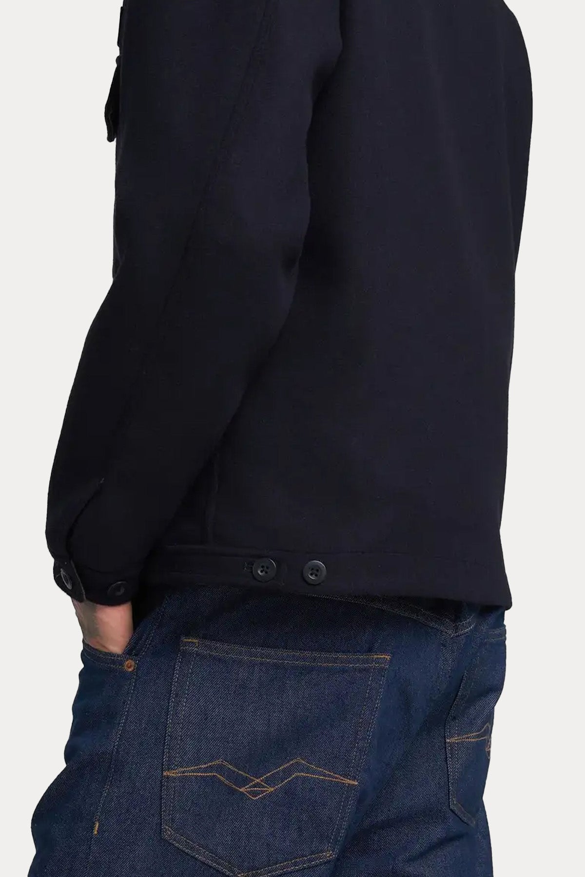 Replay Regular Fit Cep Detaylı Logolu Yün Ceket