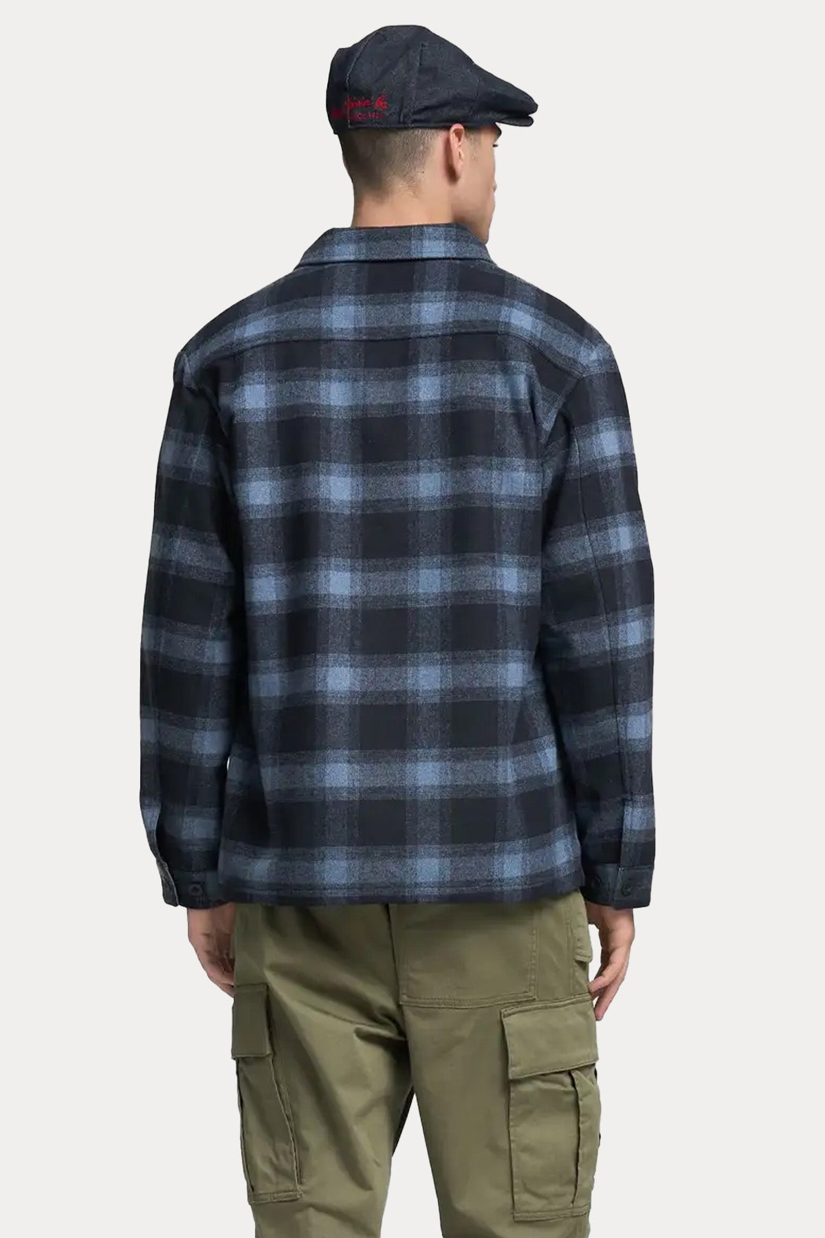 Replay Regular Fit Ekoseli Yün Gömlek Ceket