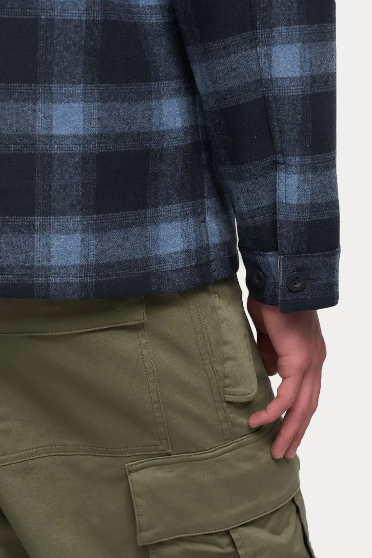 Replay Regular Fit Ekoseli Yün Gömlek Ceket