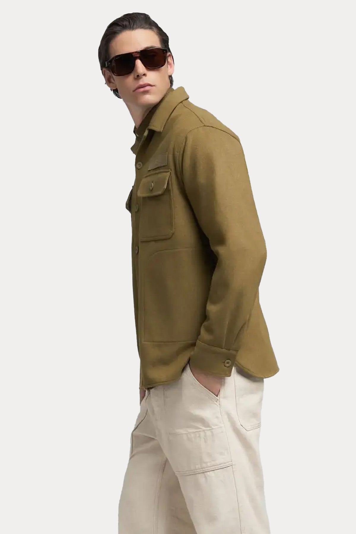 Replay Regular Fit Cep Detaylı Logolu Gömlek Ceket