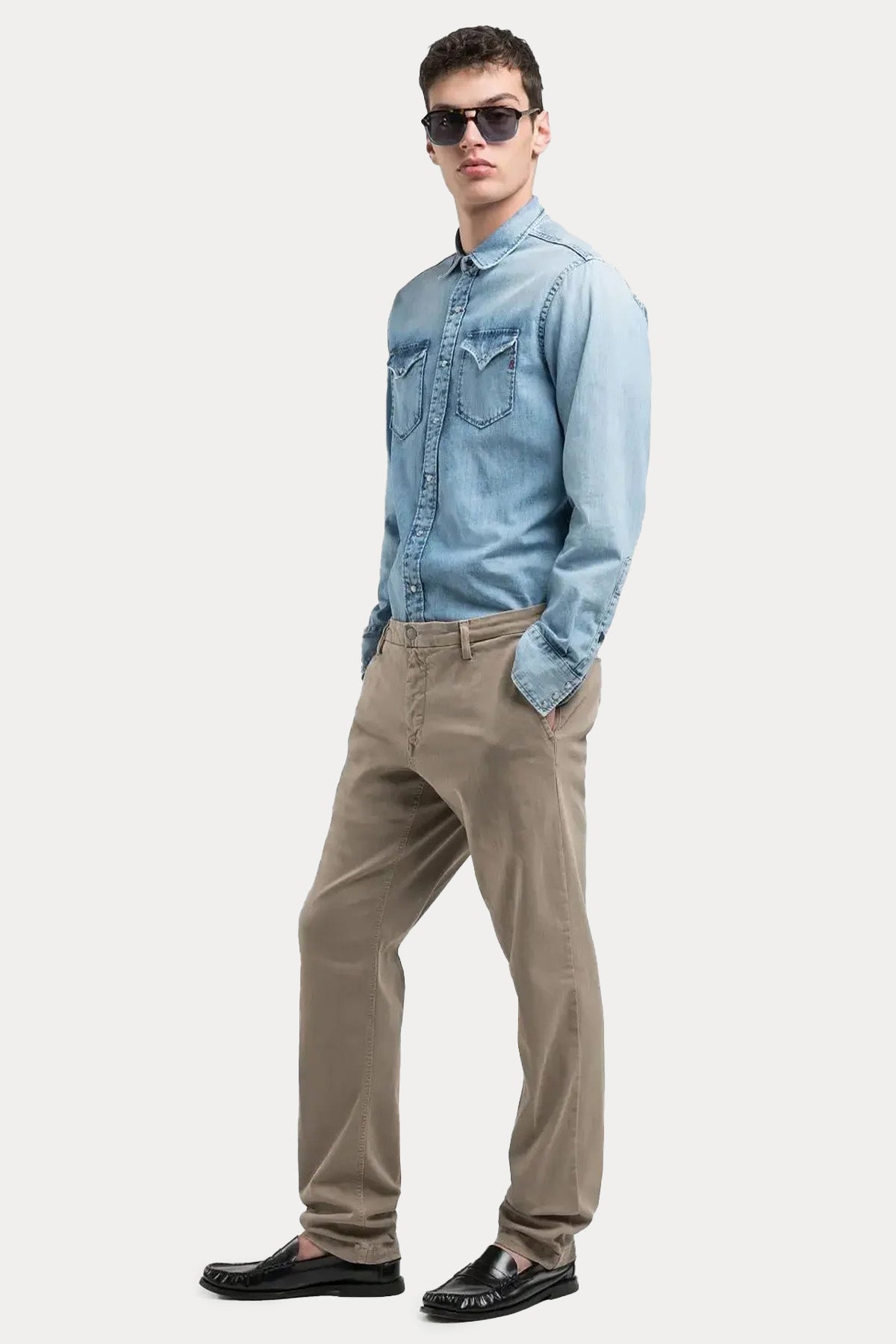 Replay Benni Hyperflex Yandan Cepli Regular Fit Pantolon