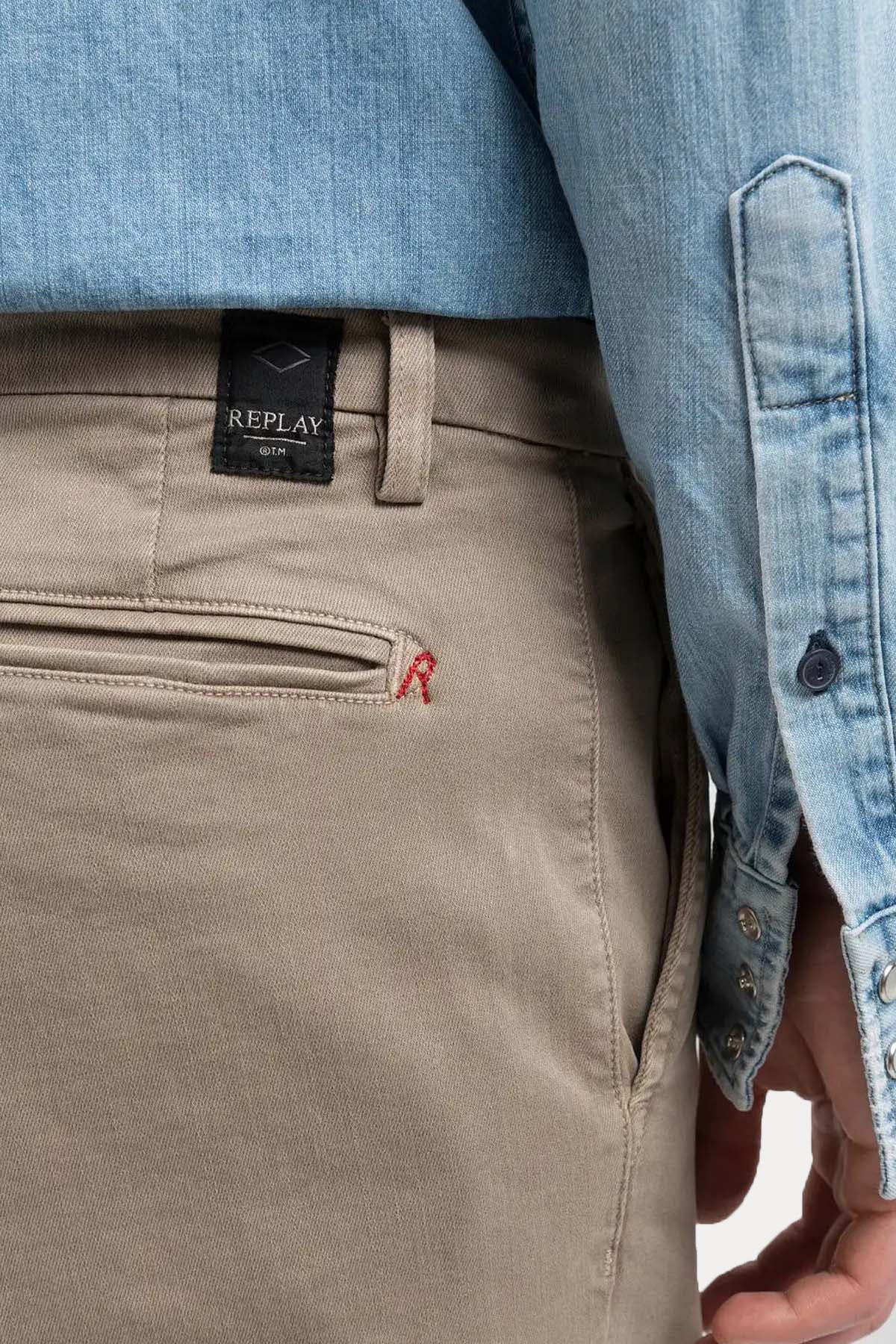 Replay Benni Hyperflex Yandan Cepli Regular Fit Pantolon