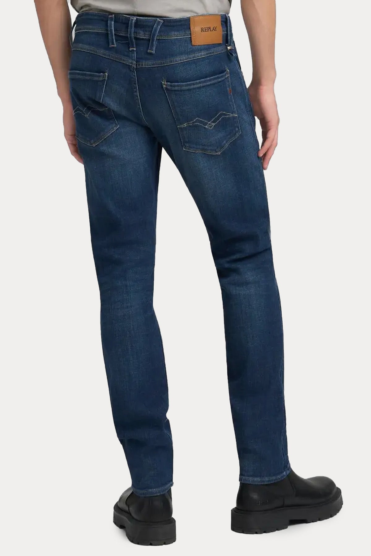 Replay Anbass Slim Fit Yıkamalı Jeans