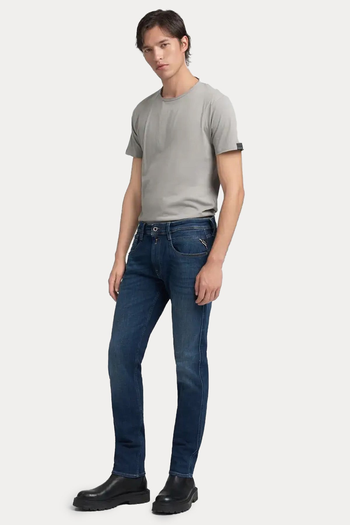 Replay Anbass Slim Fit Yıkamalı Jeans