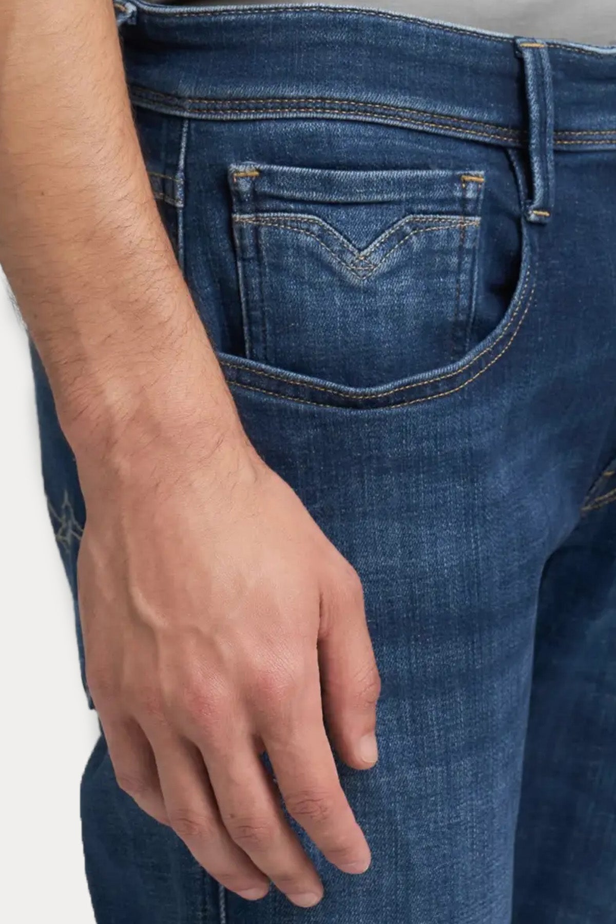 Replay Anbass Slim Fit Yıkamalı Jeans