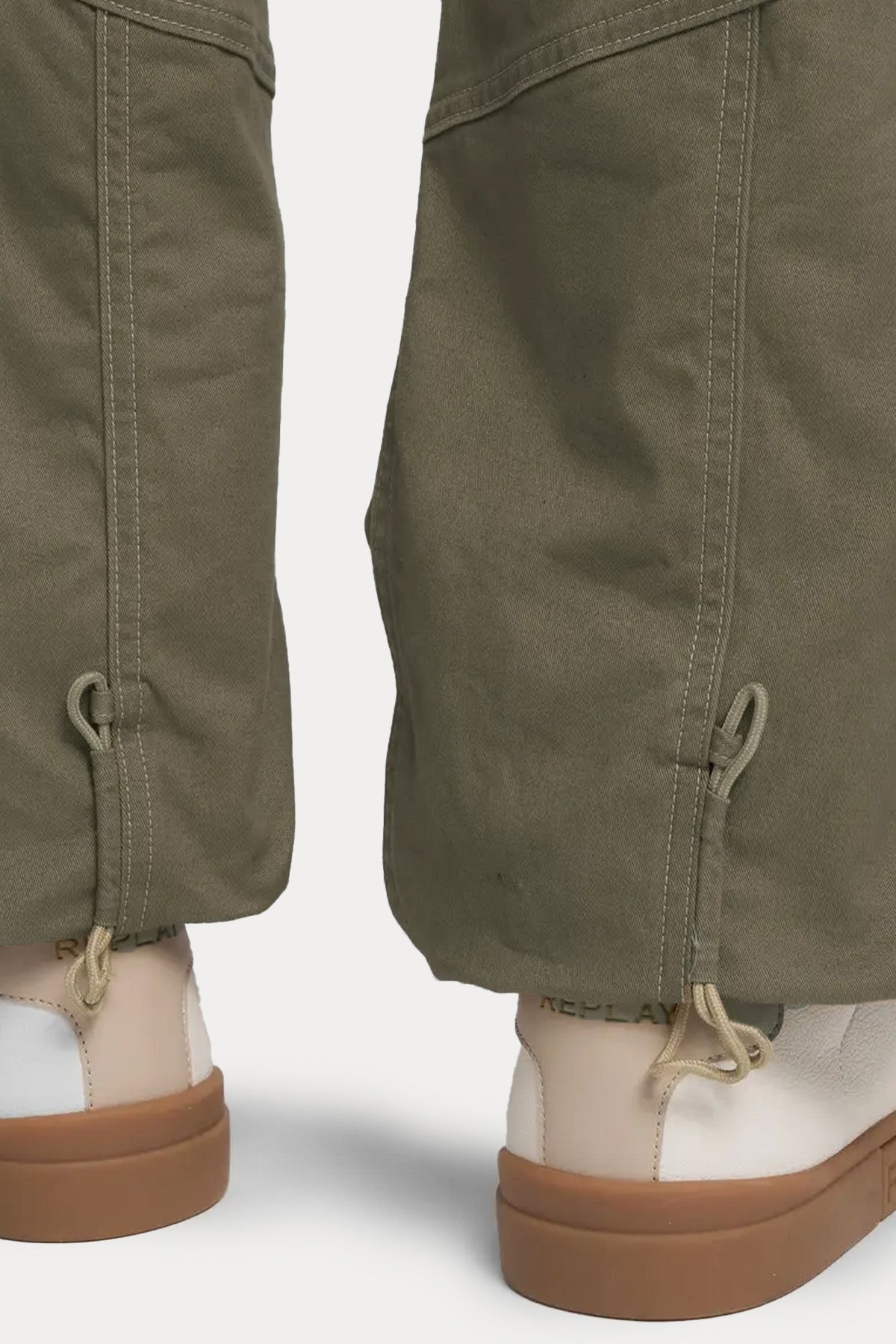 Replay Relaxed Fit Beli Lastikli Yandan Cepli Pantolon