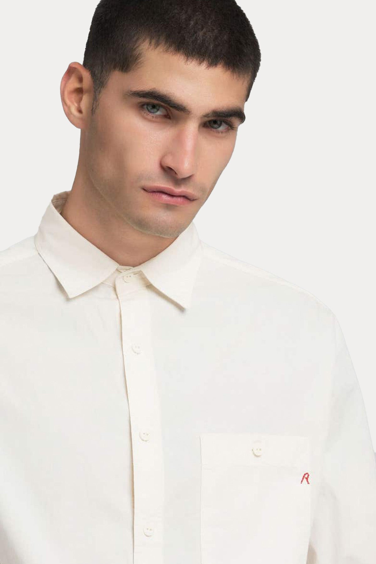 Replay Regular Fit Cep Detaylı Logolu Gömlek