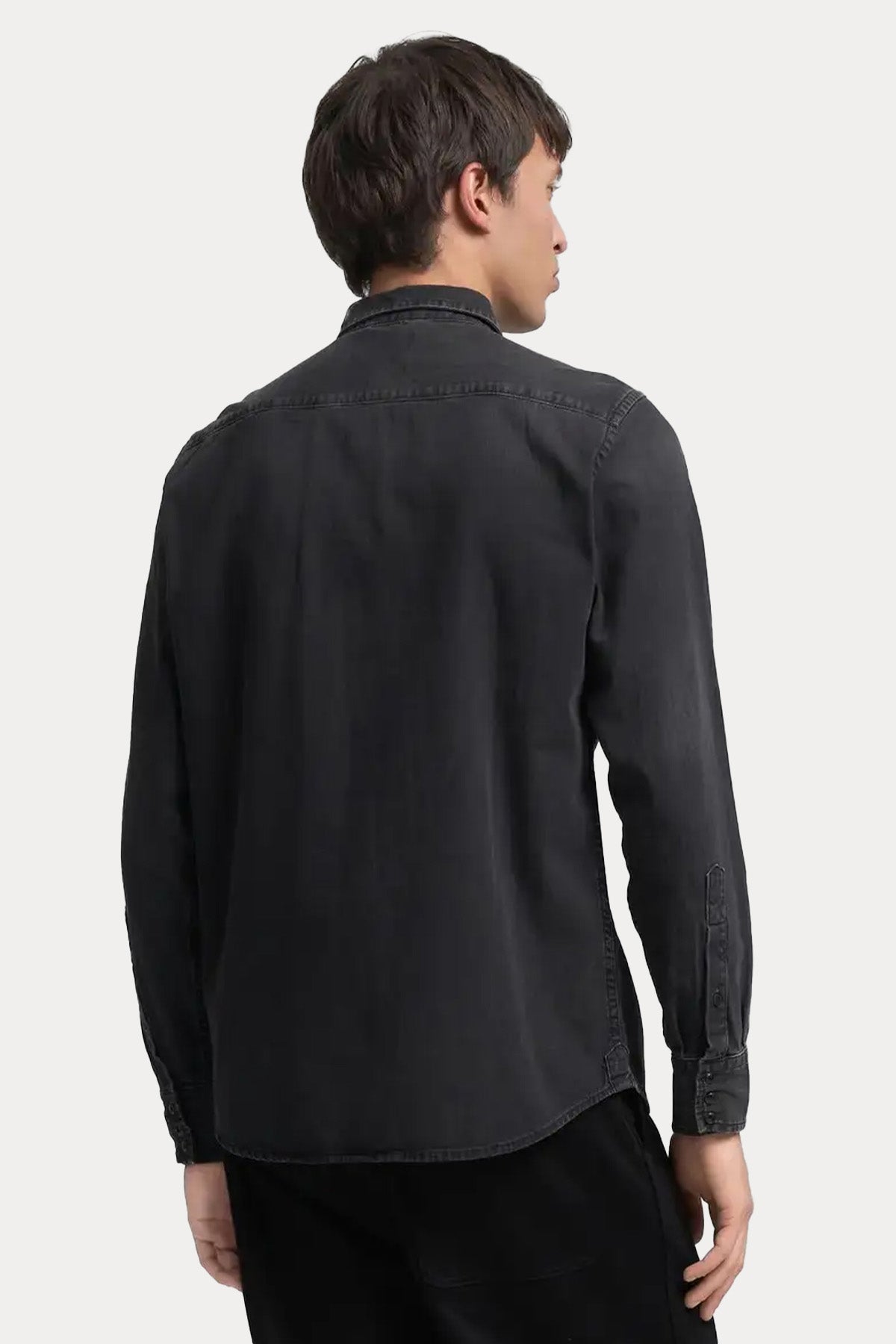 Replay Regular Fit Cep Detaylı Logolu Denim Gömlek-Gömlek-Libas