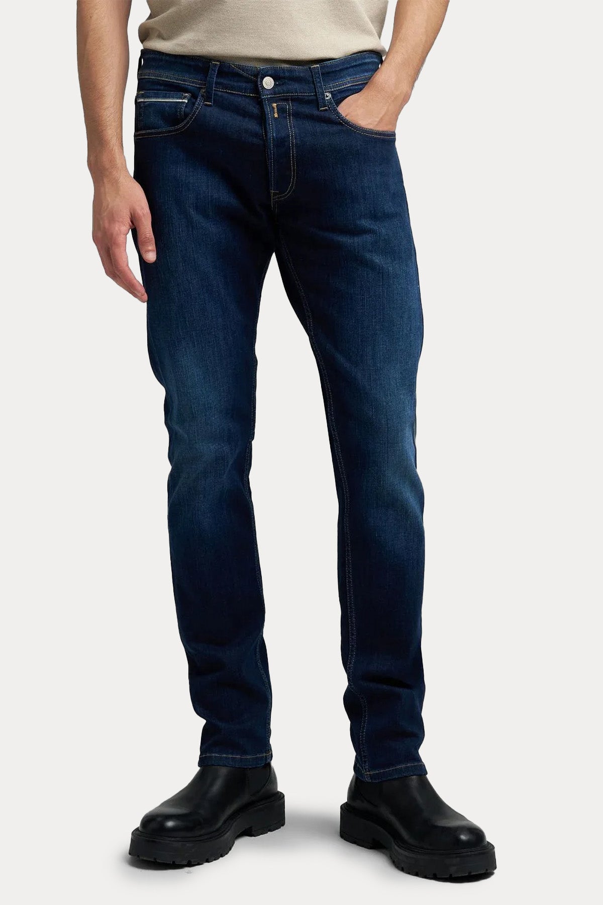 Replay Grover Straight Fit Yıkamalı Jeans