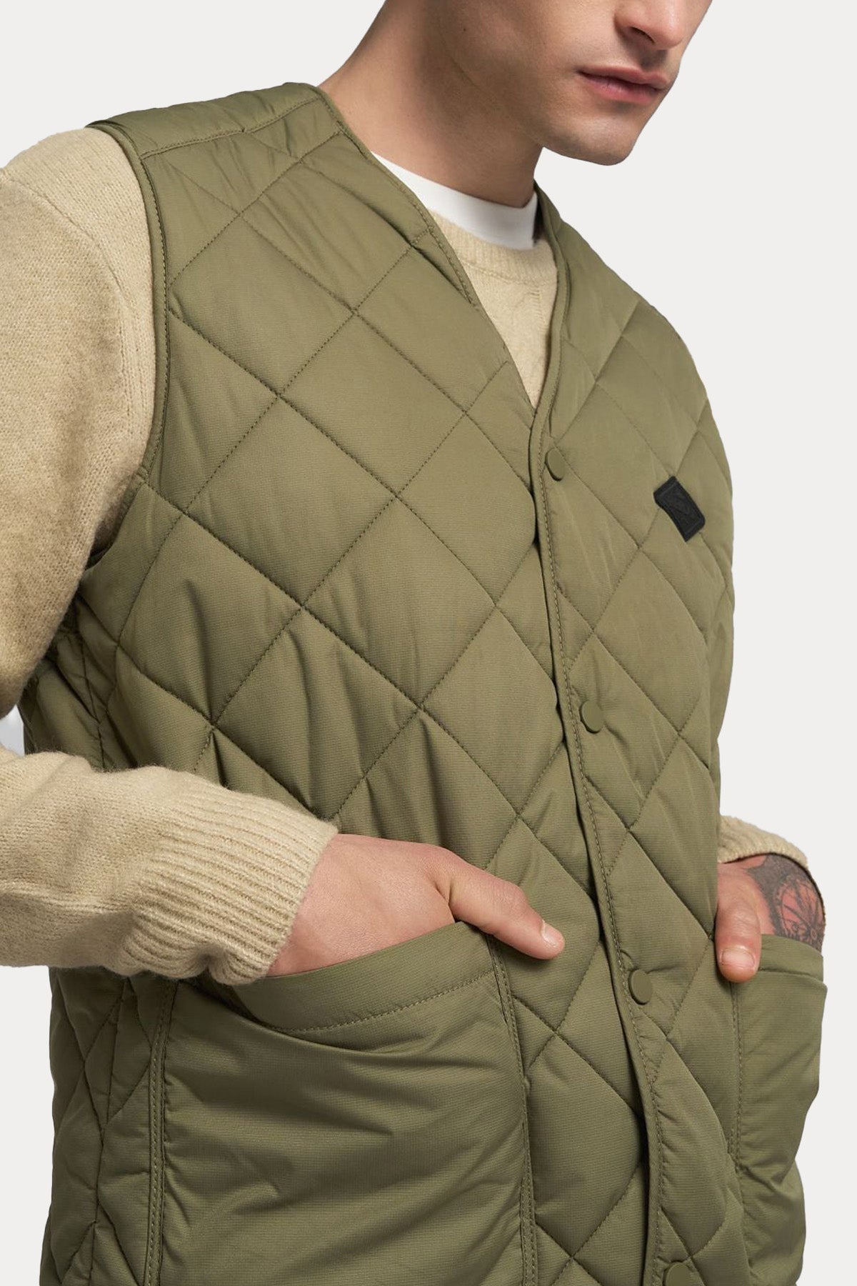 Replay Regular Fit Kapitone Desenli İnce Puffer Yelek