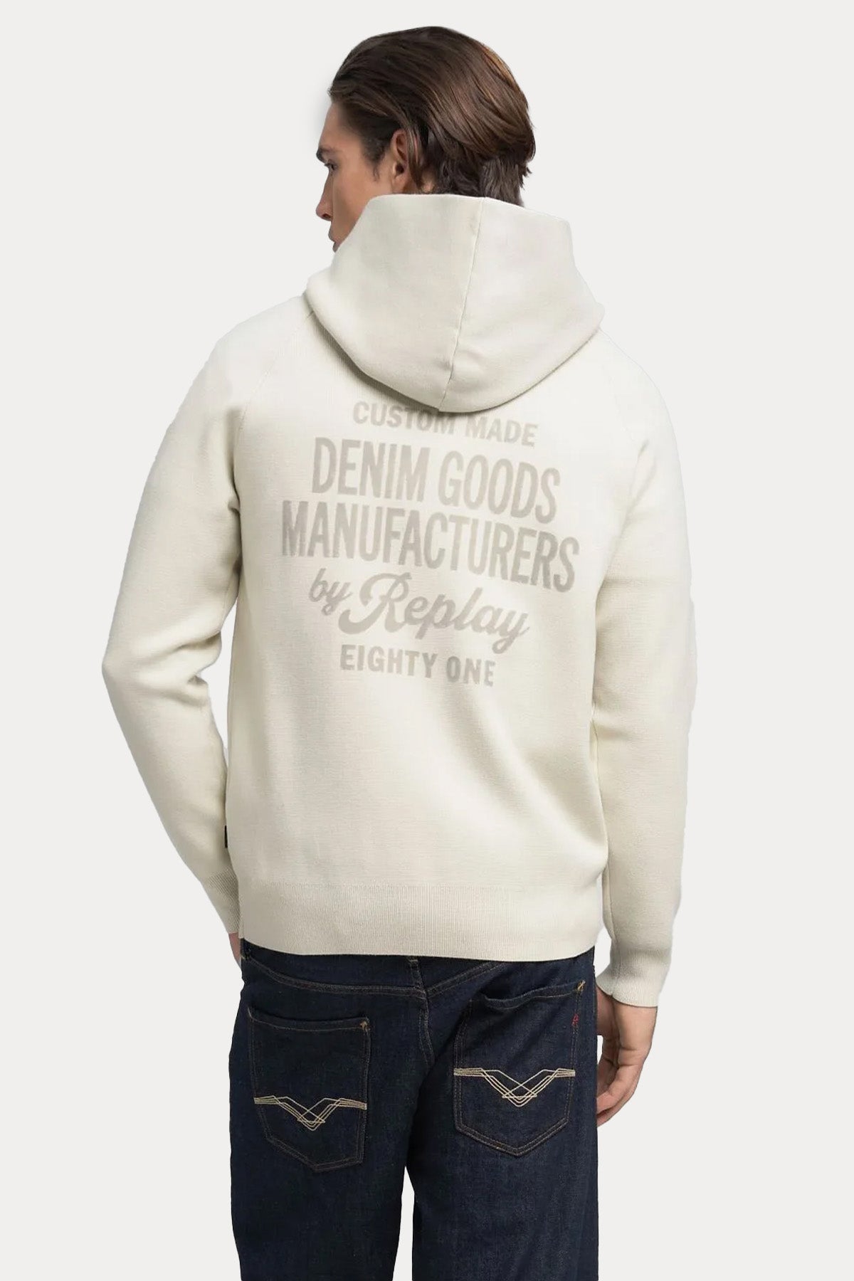 Replay Regular Fit Kapüşonlu Sırtta Logolu Sweatshirt Ceket