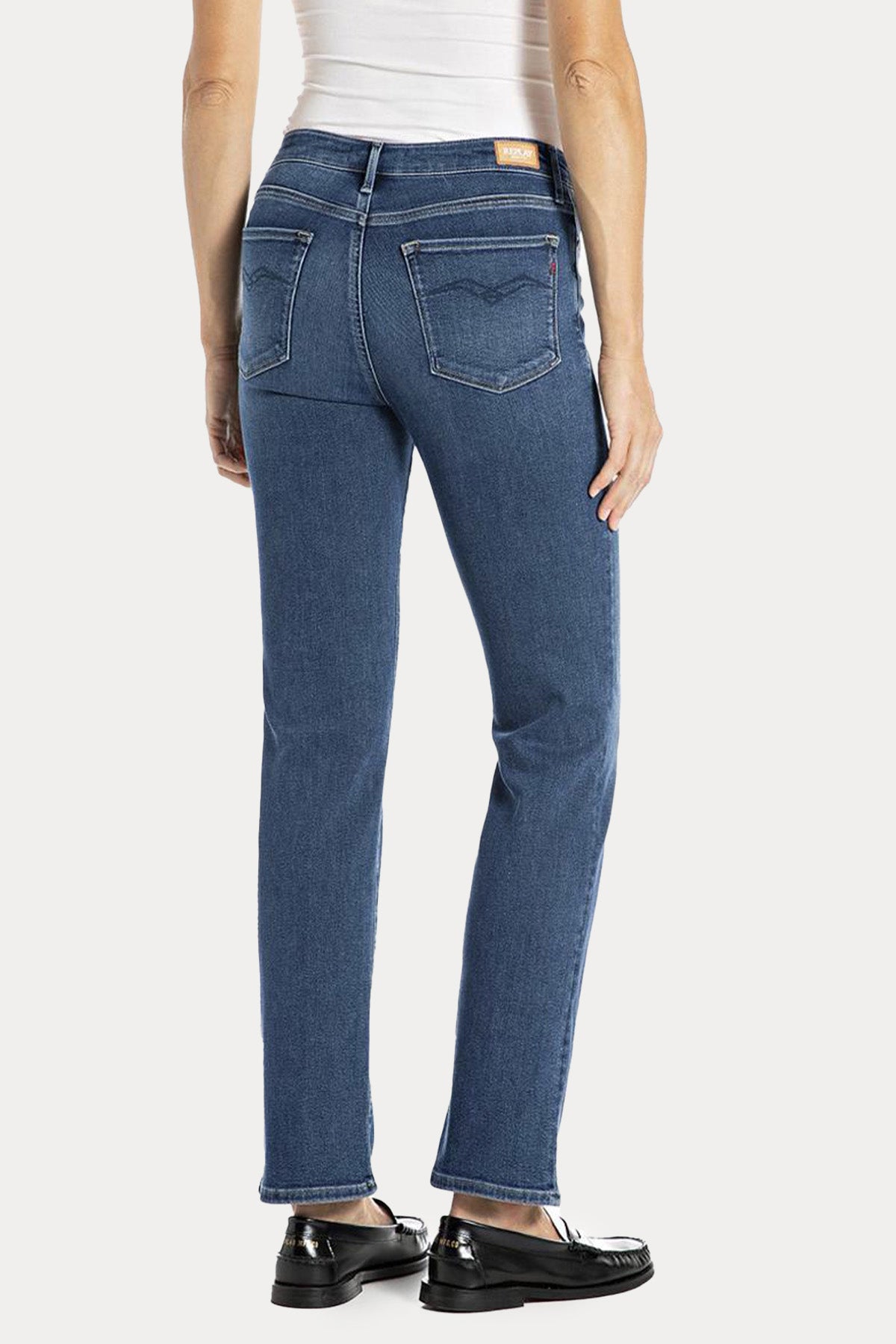 Replay Straight Fit Yüksek Belli Streç Jeans