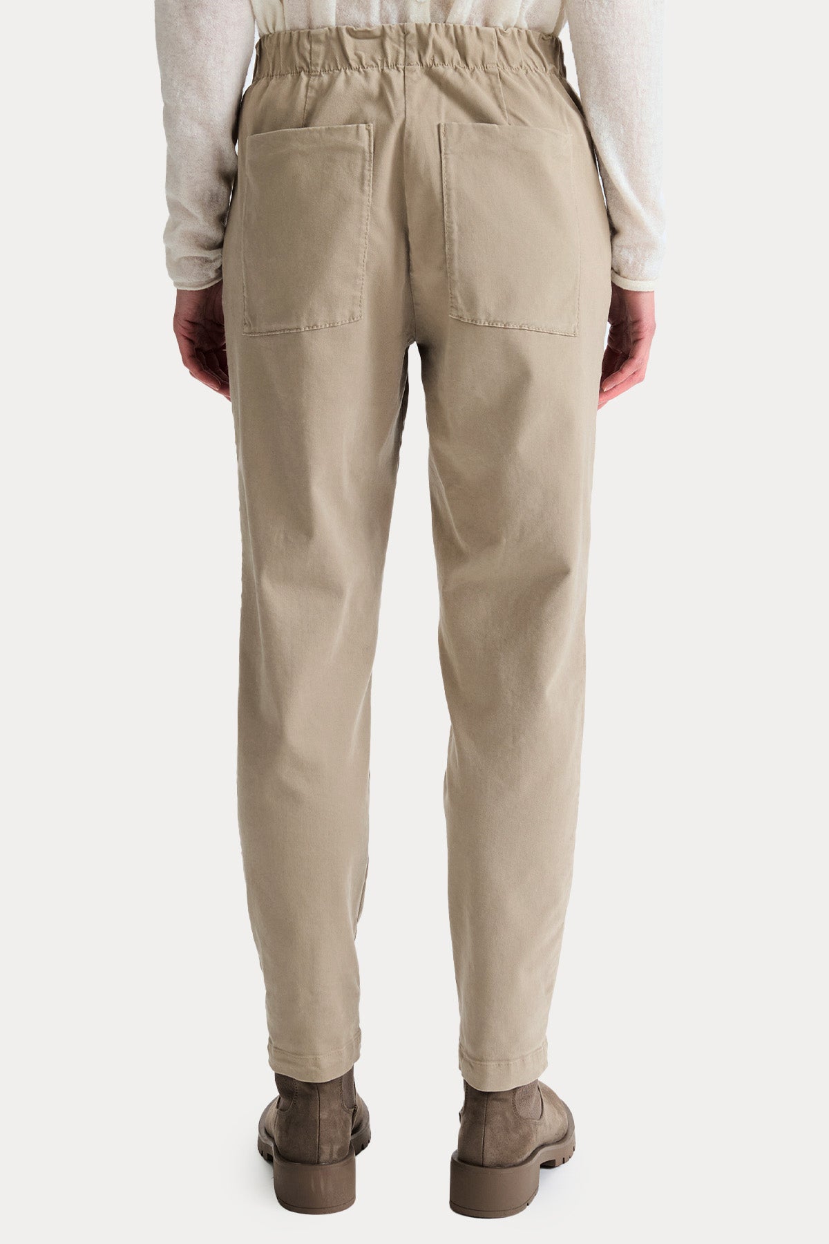 Transit Relaxed Fit Beli Lastikli Tek Pile Pantolon