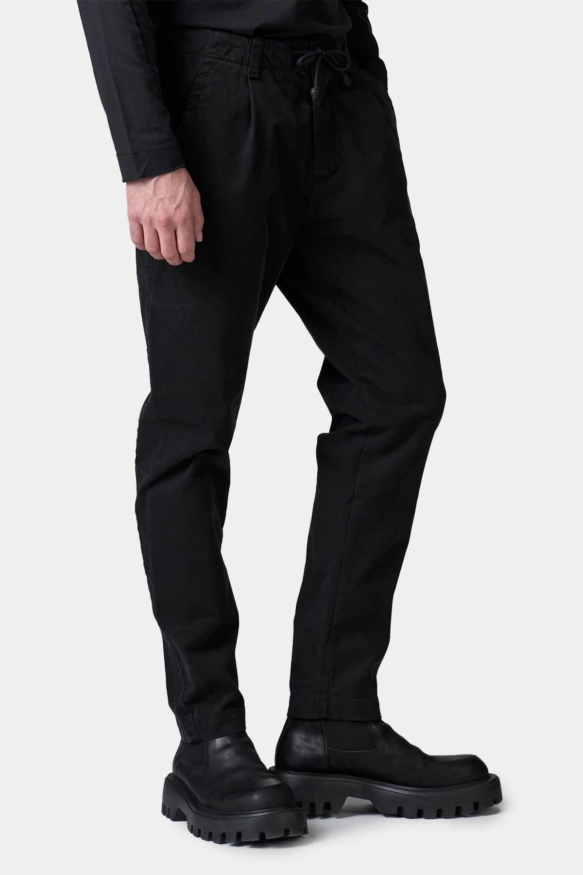 Transit Relaxed Fit Beli Lastikli Tek Pile Yandan Cepli Pantolon