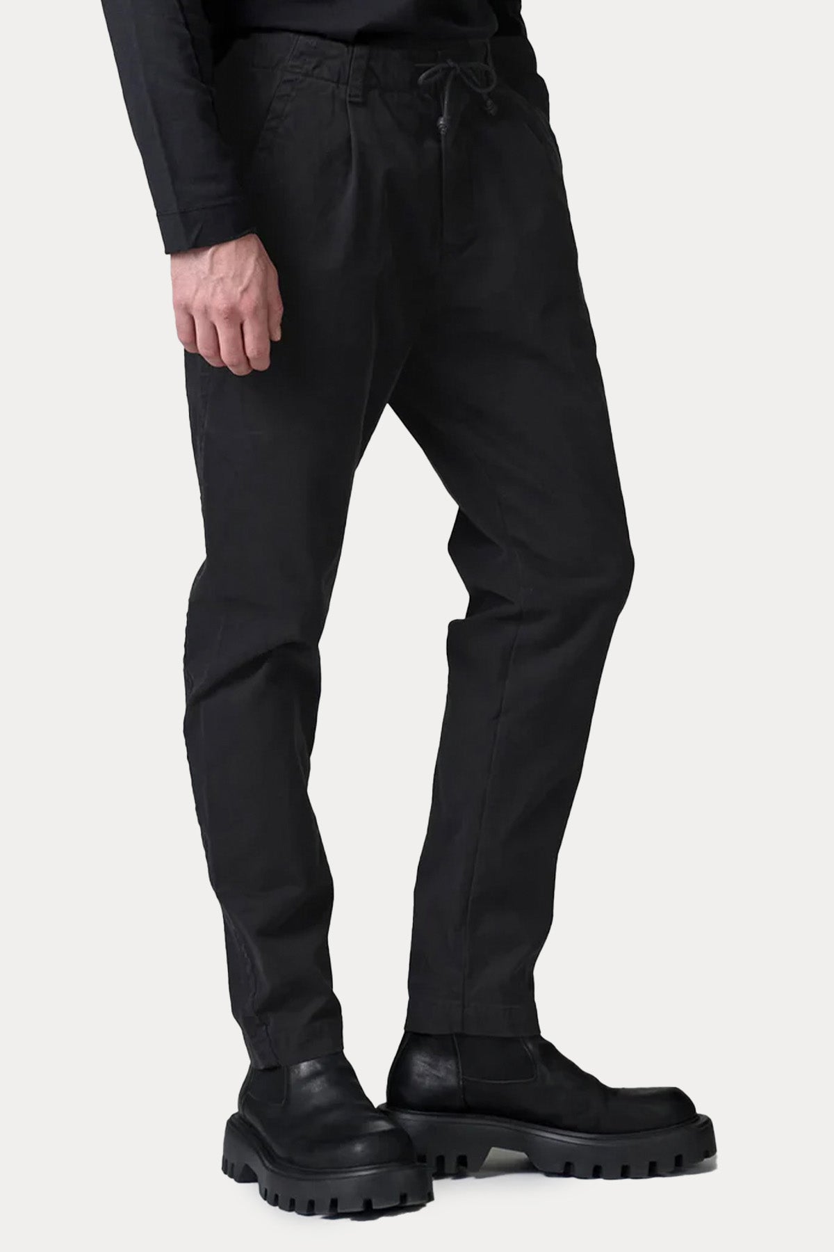 Transit Relaxed Fit Beli Lastikli Tek Pile Pantolon