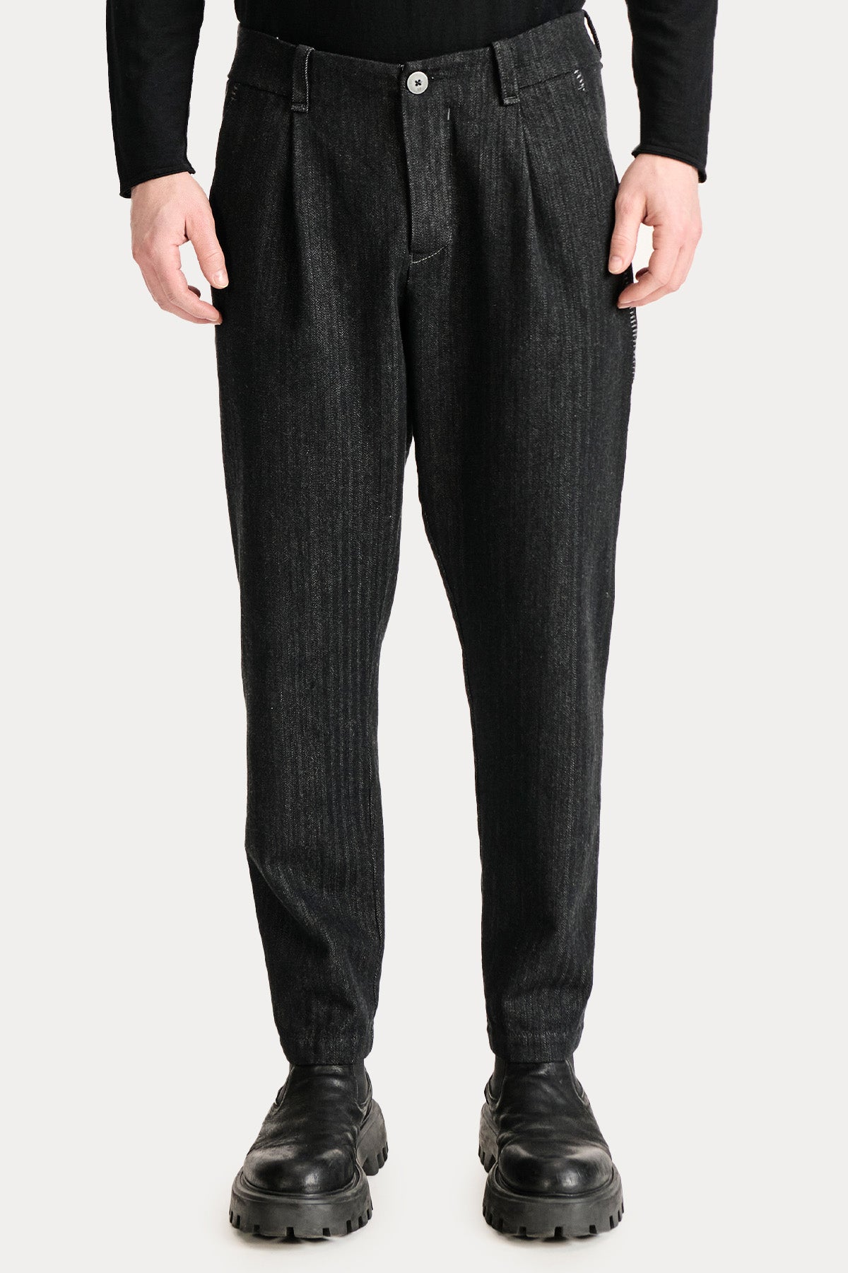 Transit Carrot Fit Tek Pile Yandan Cepli Yün Pantolon