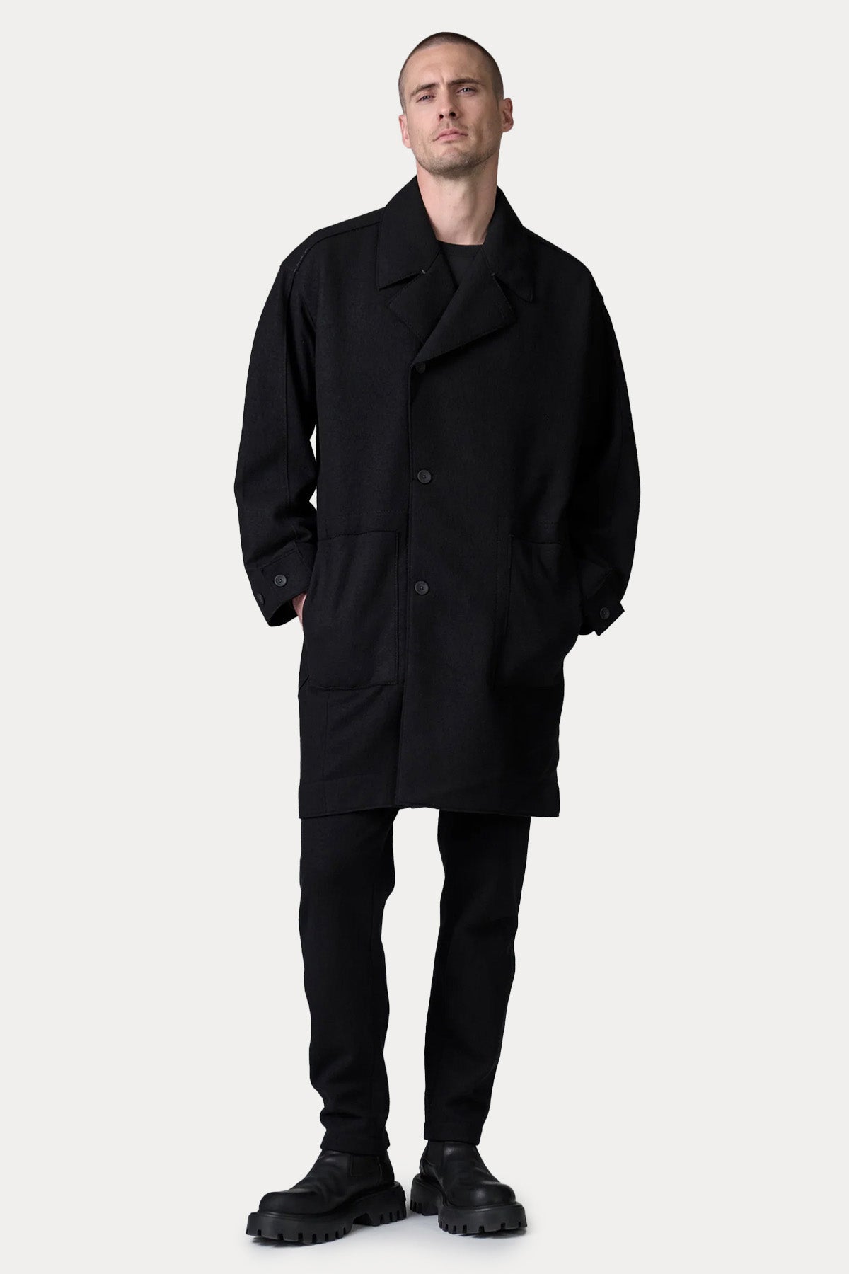 Transit Kruvaze Yün Kaban