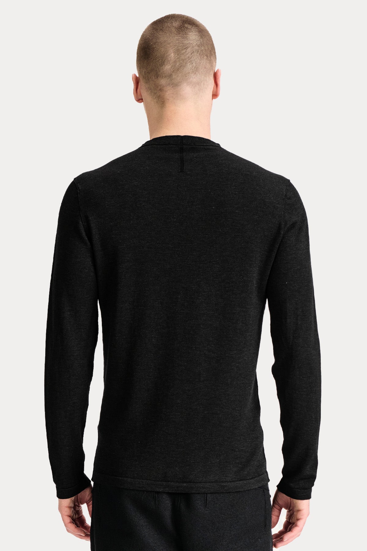 Transit Yuvarlak Yaka İnce Örgü Yün Triko