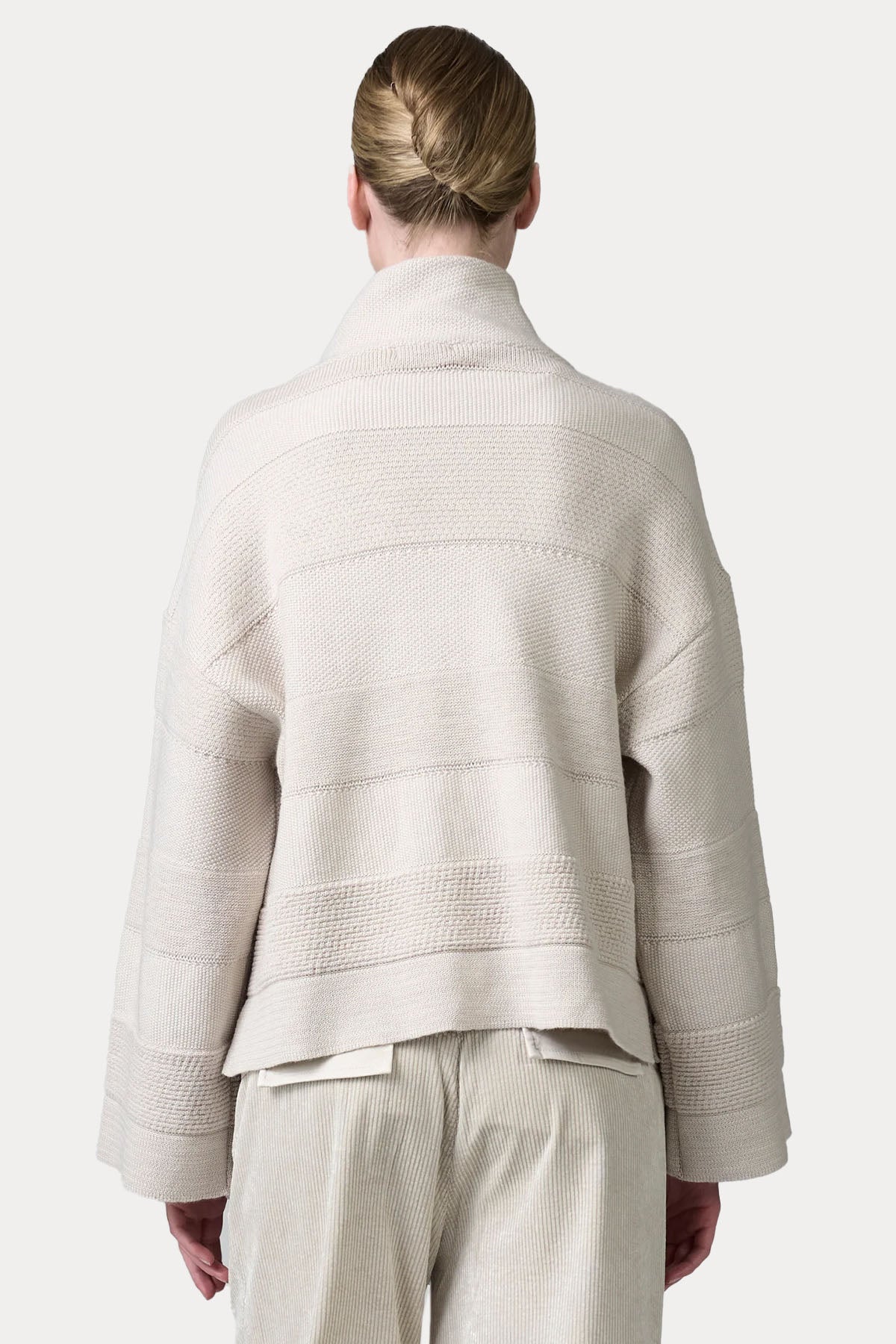 Transit Relaxed Fit Dik Yakalı Örgü Yün Ceket