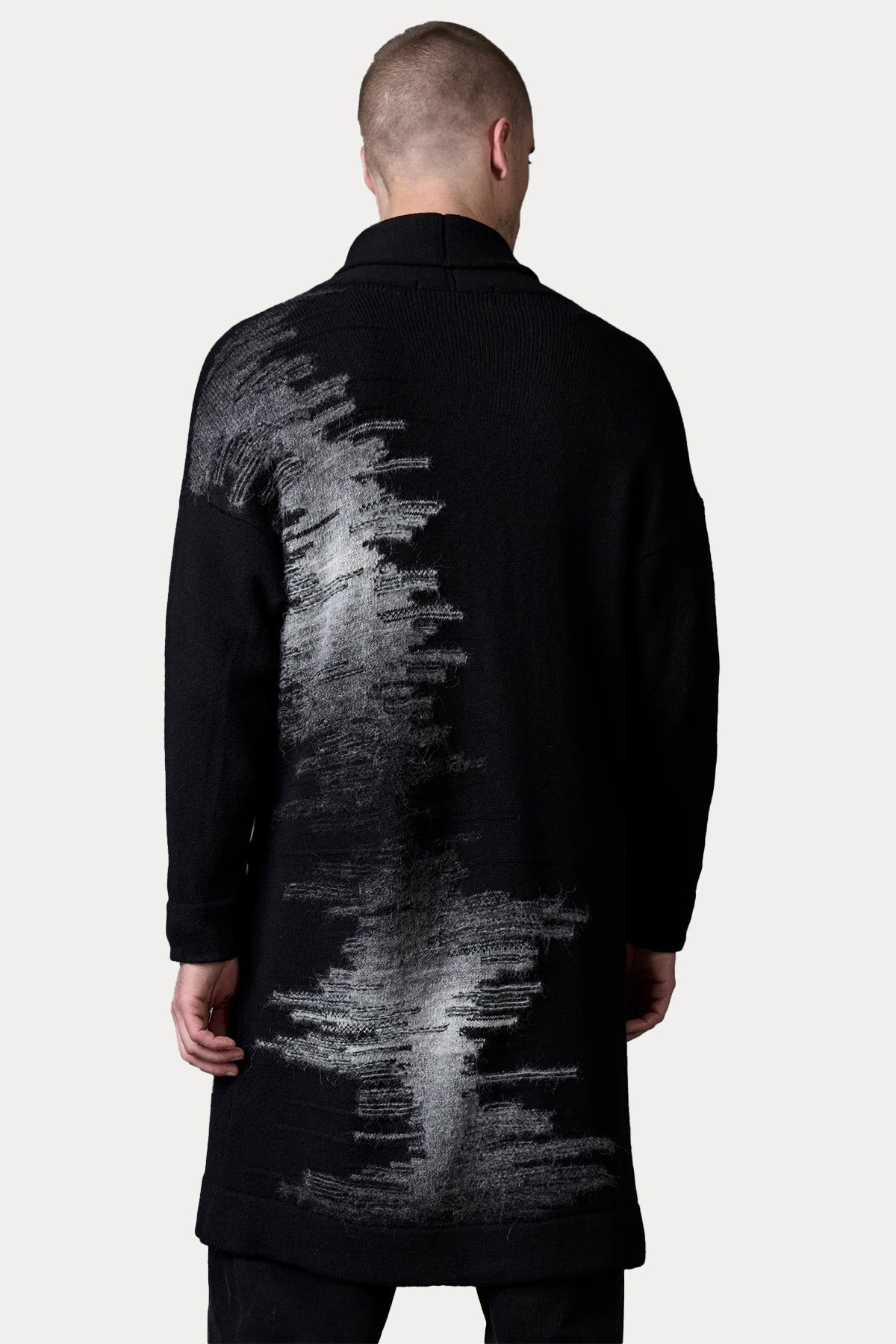 Transit Comfort Fit Örgü Yün Uzun Ceket