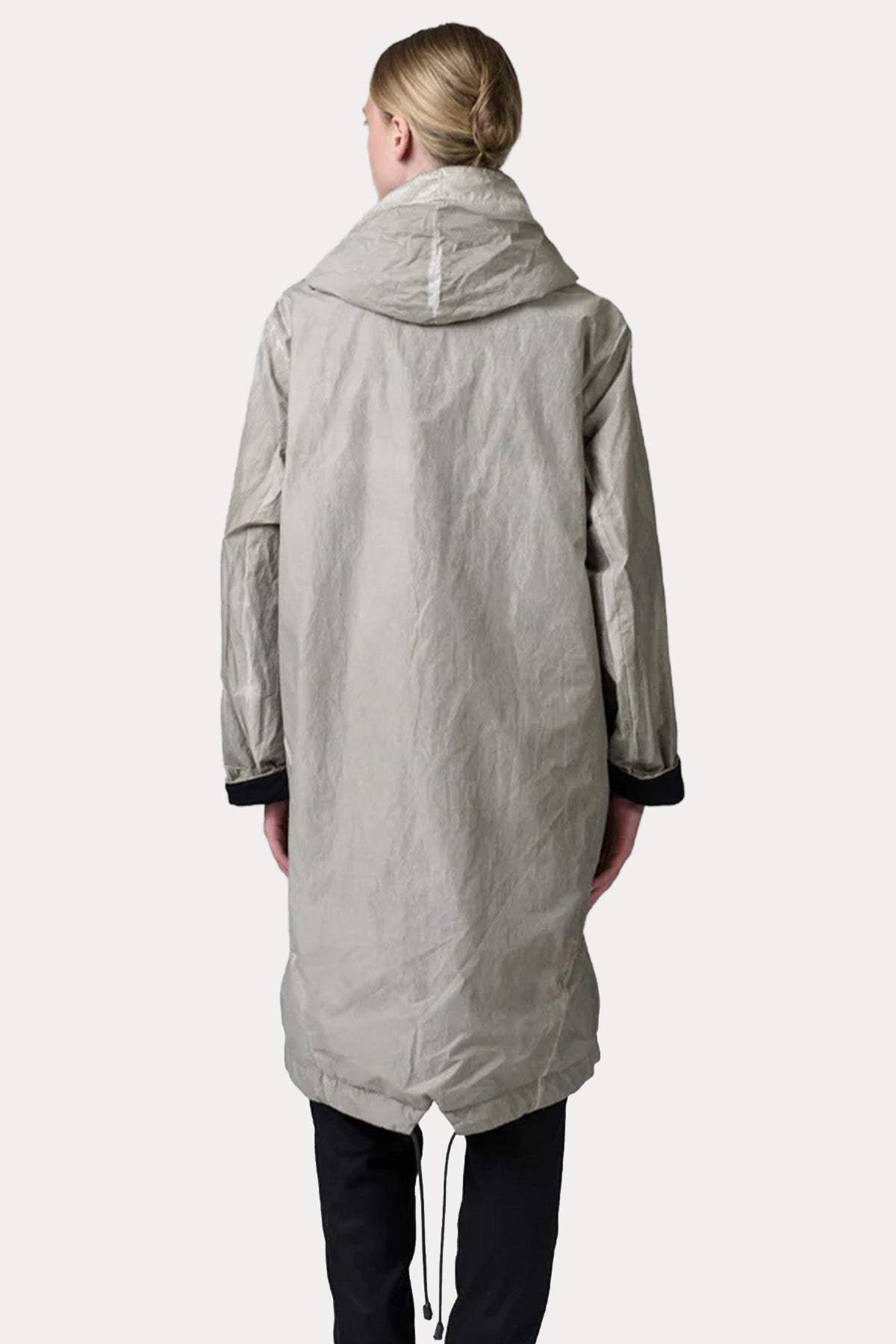 Transit Relaxed Fit Kapüşonlu İçi Yün Trençkot