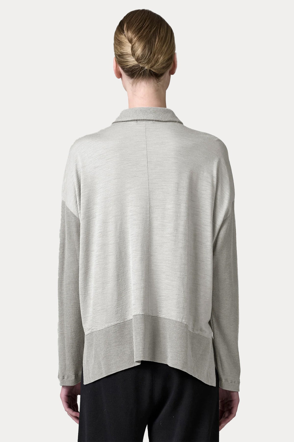 Transit Relaxed Fit İnce Örgü Yün Triko Gömlek