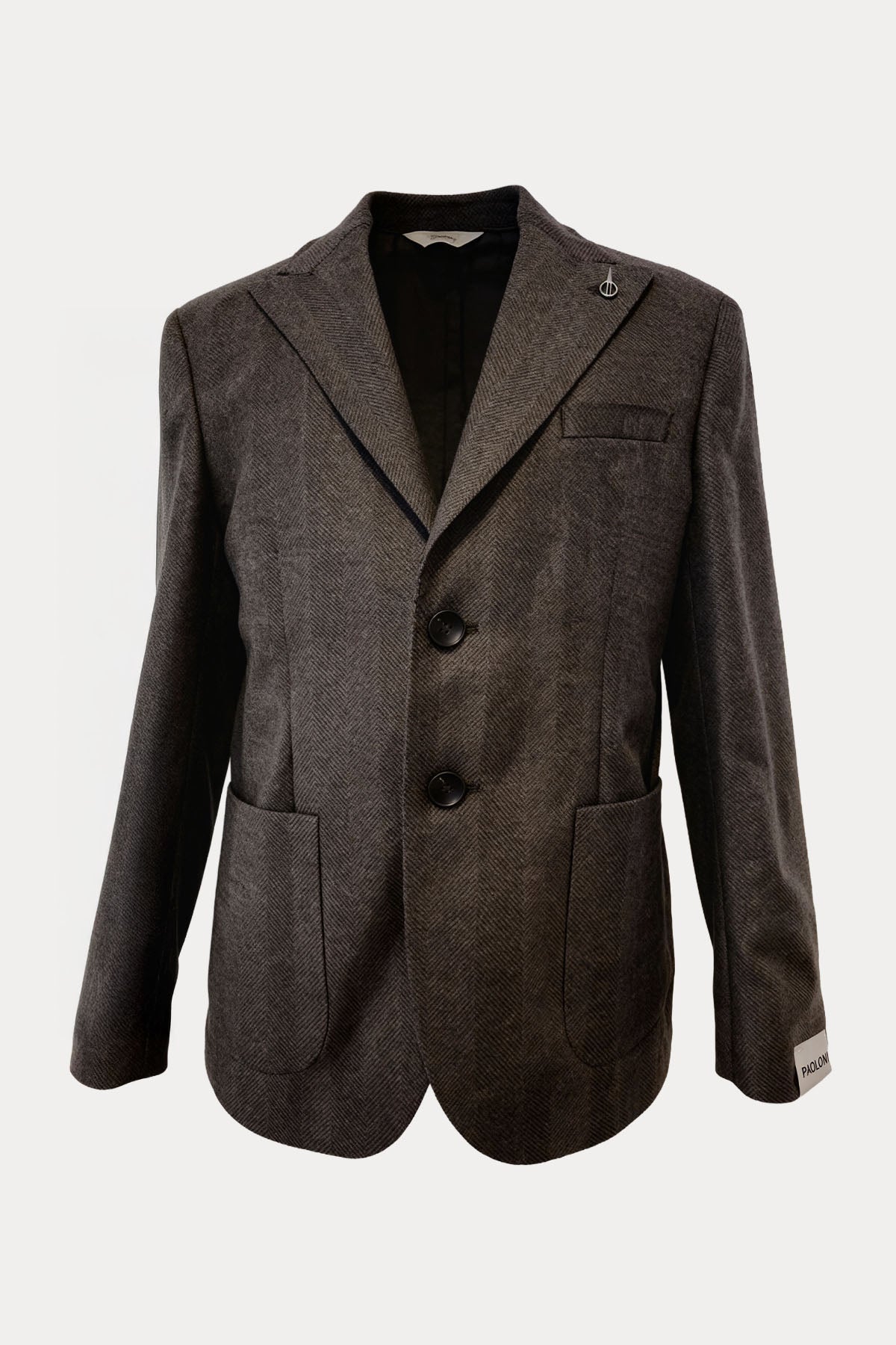 Paoloni Balıksırtı Desenli Yün Blazer Ceket