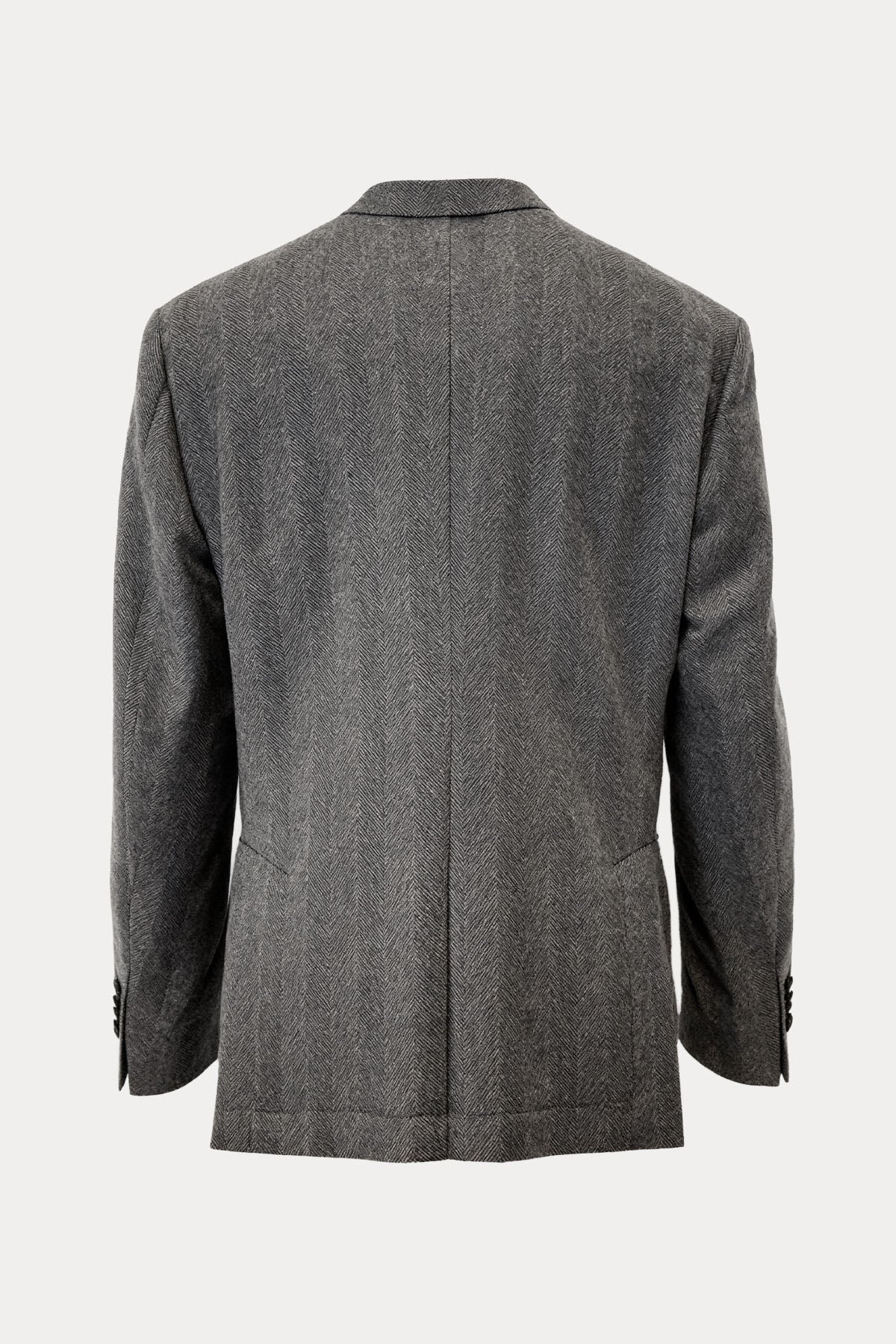 Paoloni Balıksırtı Desenli Yün Blazer Ceket