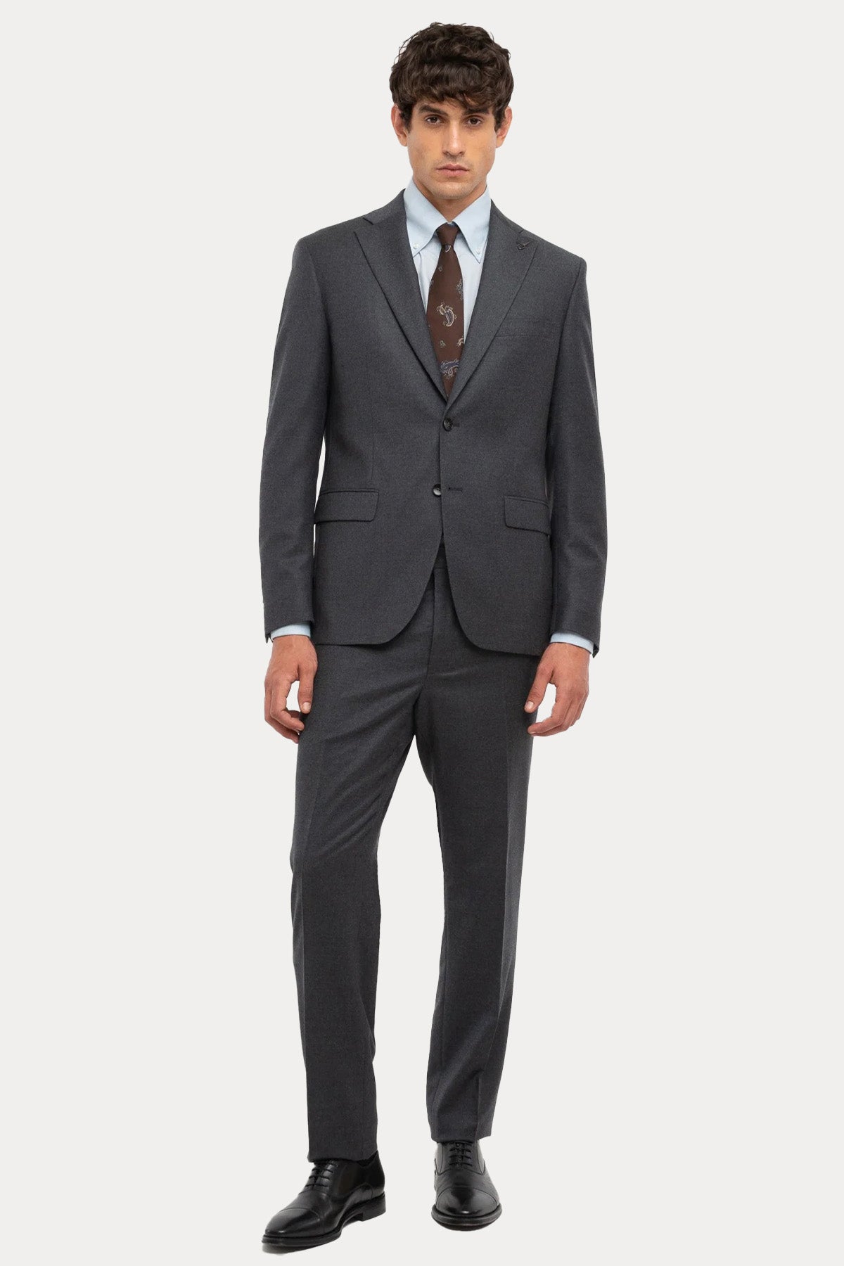 Paoloni Slim Fit Yün Takım Elbise