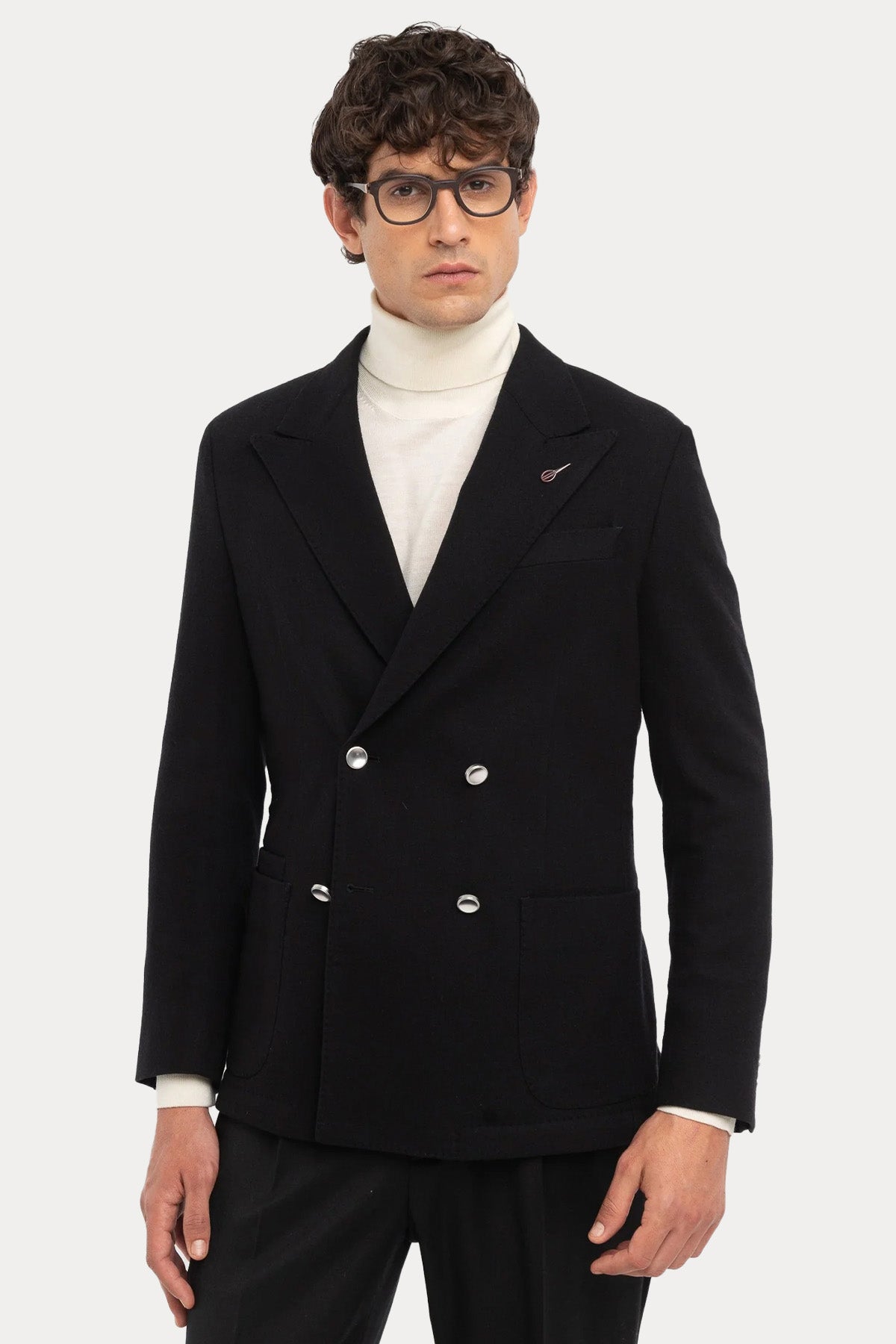 Paoloni Kruvaze Kaşmir Yün Blazer Ceket