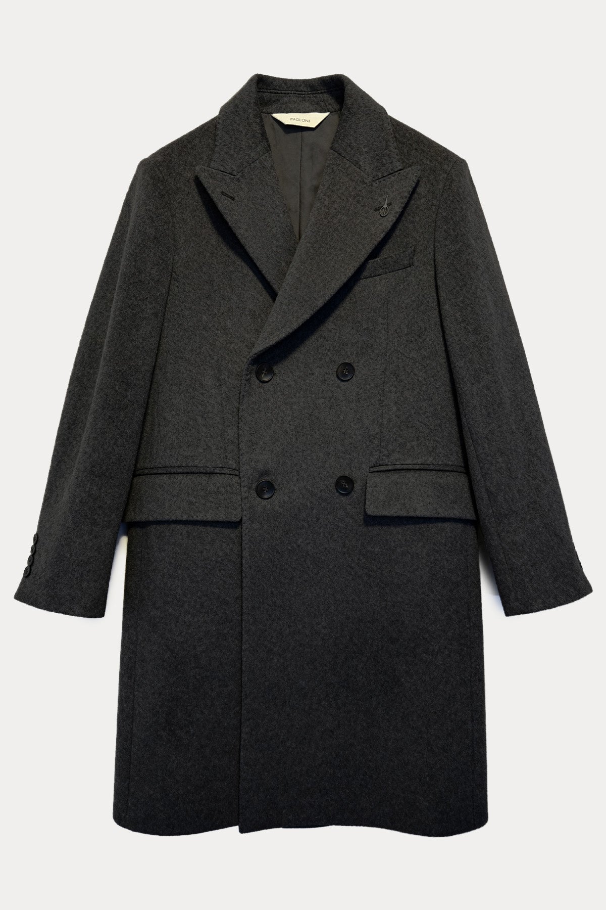 Paoloni Regular Fit Kruvaze Kaşmir Yün Palto