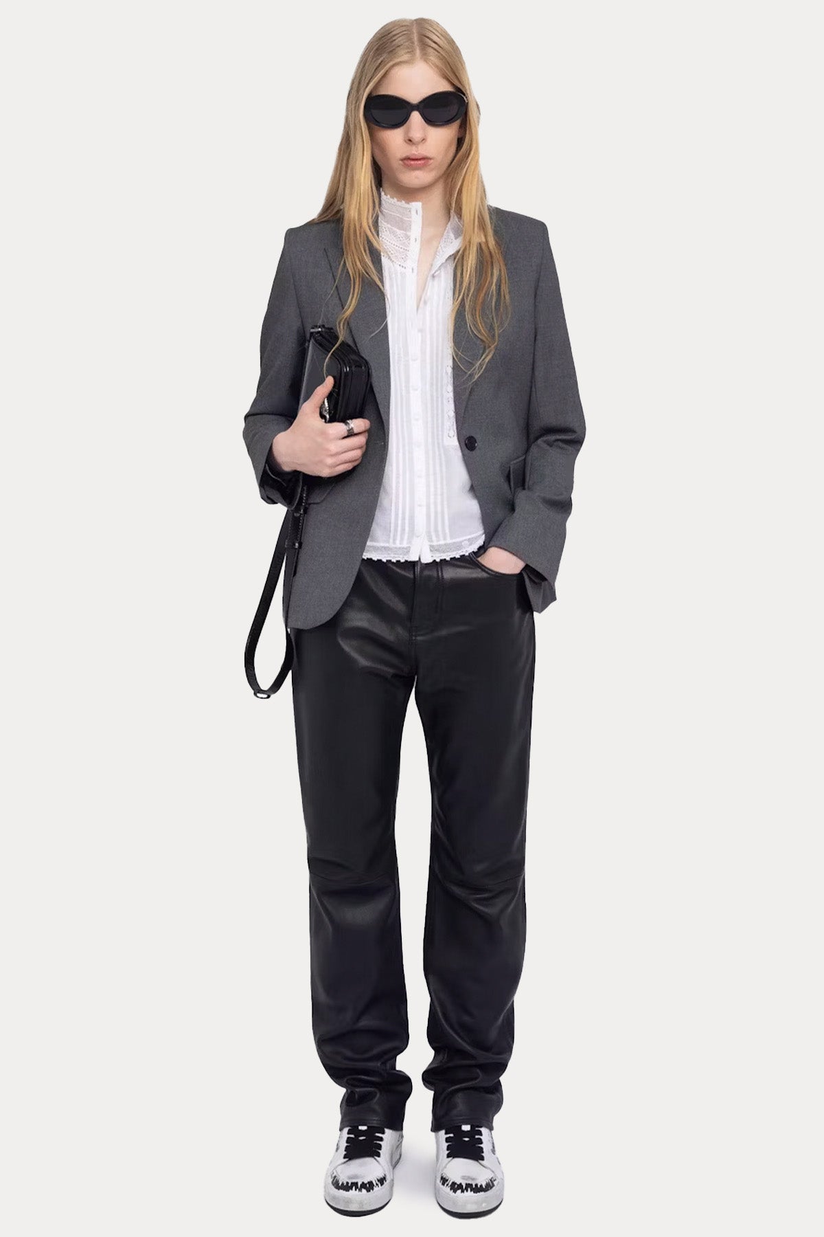 Zadig & Voltaire Slim Fit Troklu Kuru Kafa Logolu Blazer Ceket