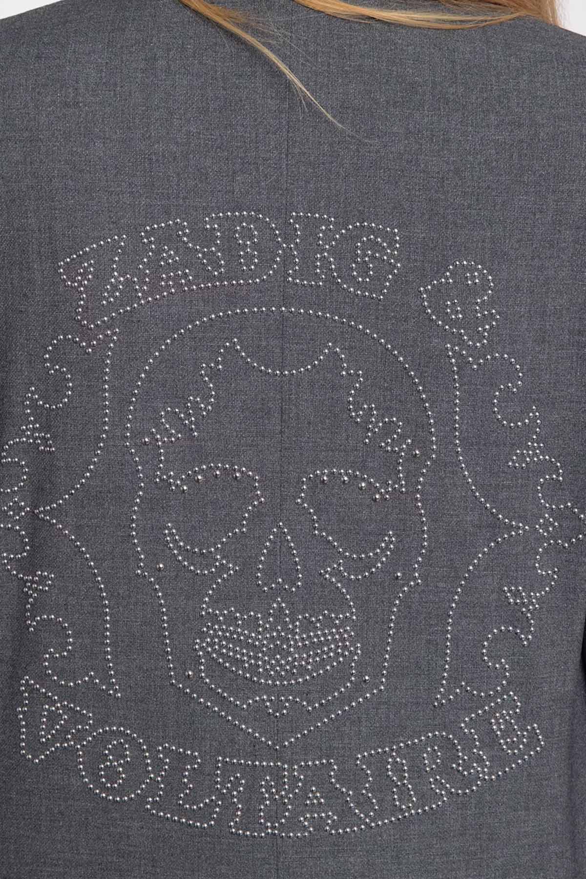 Zadig & Voltaire Slim Fit Troklu Kuru Kafa Logolu Blazer Ceket