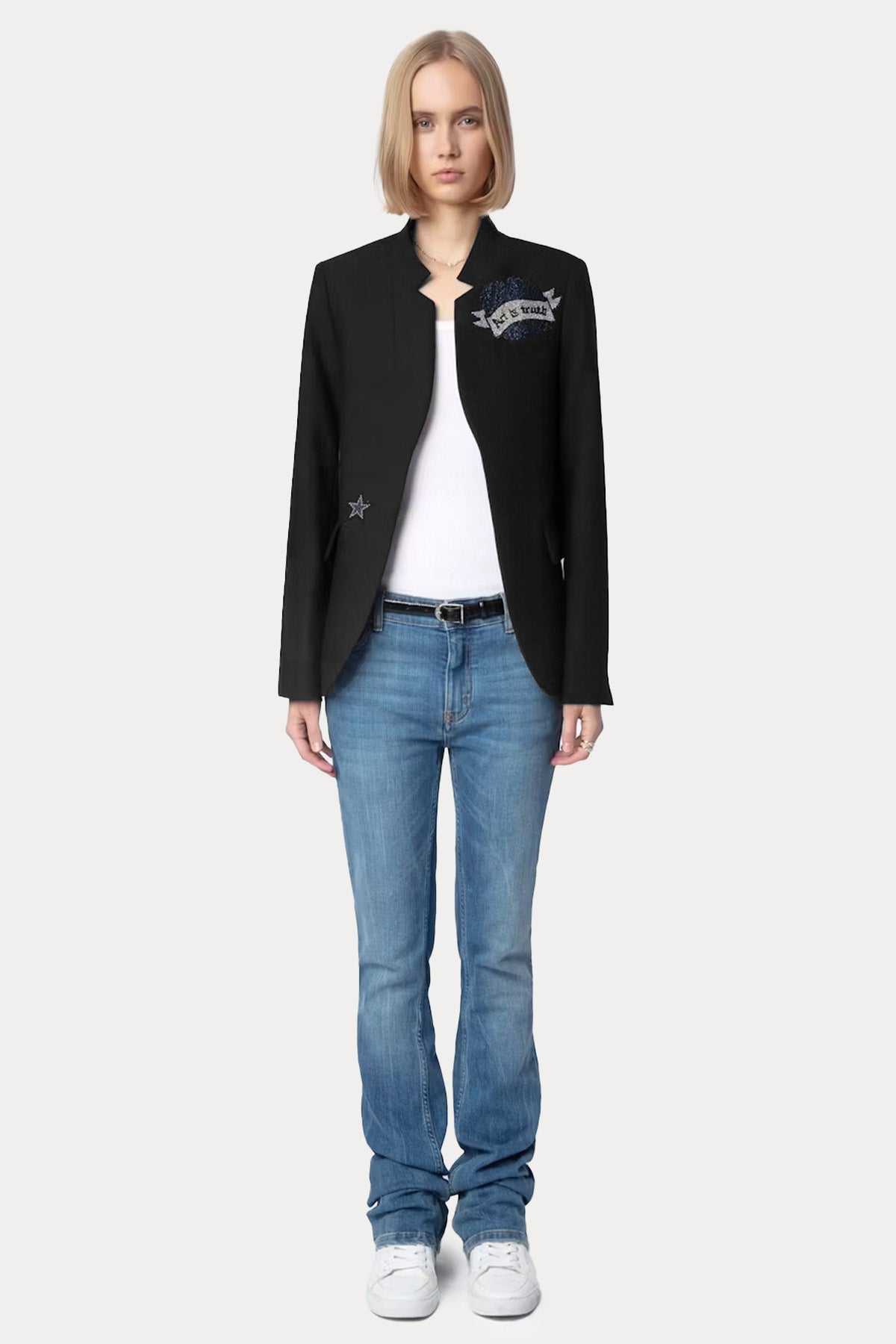 Zadig & Voltaire Dik Yaka Trok Logolu Blazer Ceket