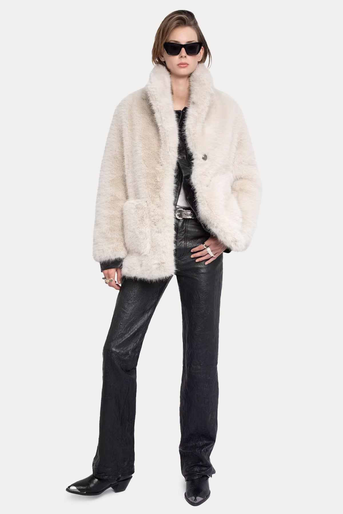 Zadig & Voltaire Geniş Kesim Peluş Manto