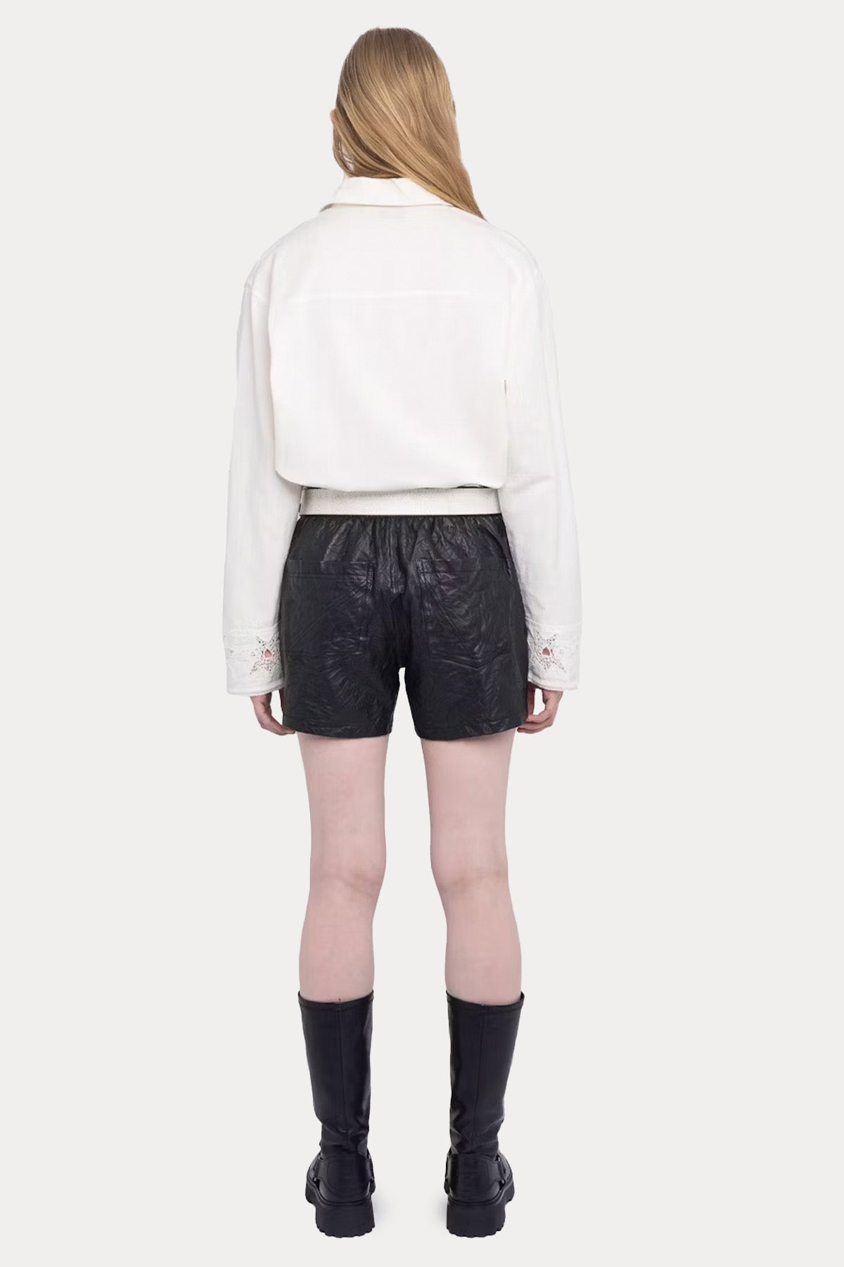 Zadig & Voltaire Relaxed Fit Dantel Nakış Desenli Keten Gömlek