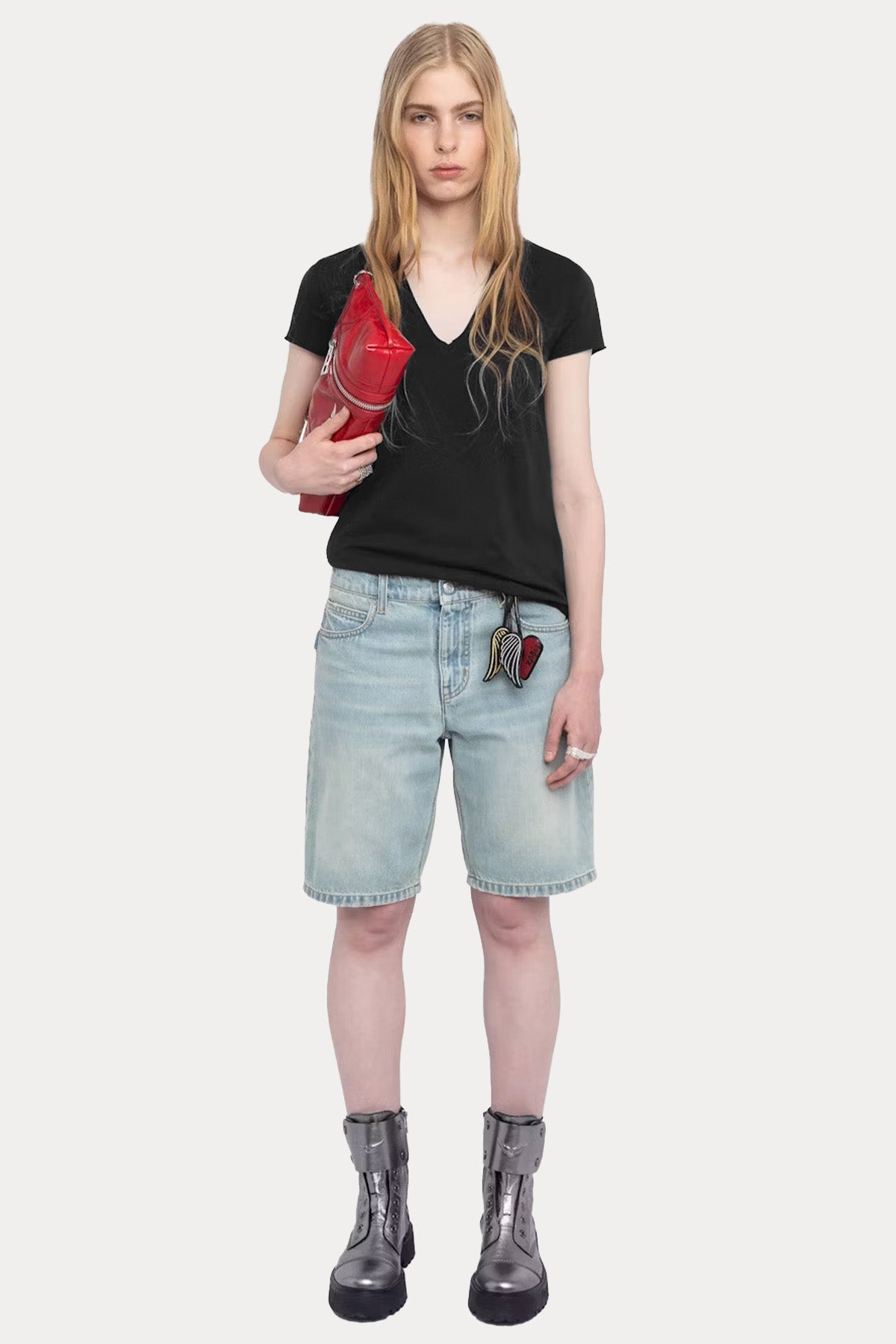 Zadig & Voltaire Regular Fit Kuru Kafa Logolu T-shirt