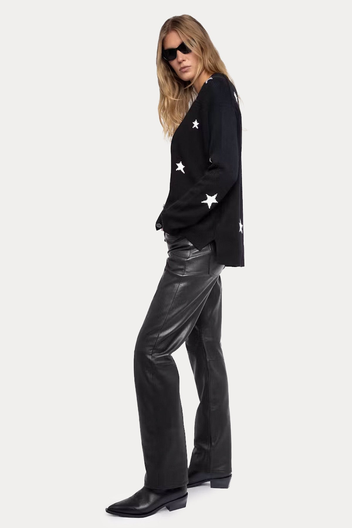 Zadig & Voltaire Comfort Fit Yıldız Logolu Kaşmir Triko Ceket