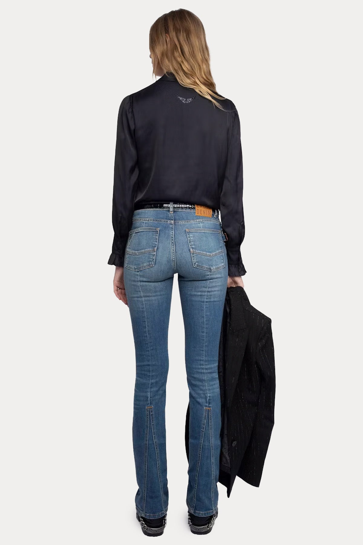 Zadig & Voltaire Regular Fit Klasik Yaka Saten Gömlek