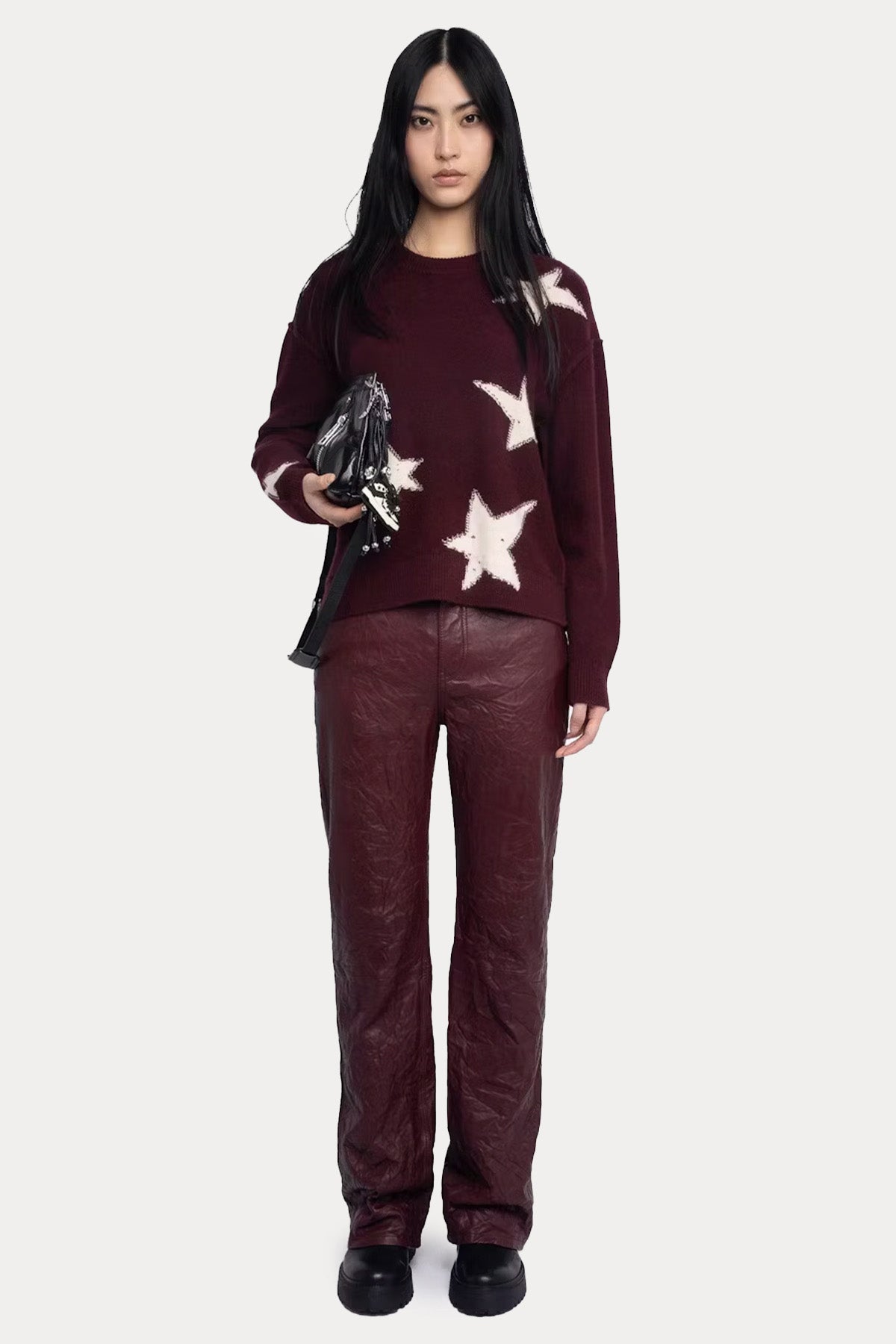 Zadig & Voltaire Relaxed Fit Yıldız Logolu Örgü Kaşmir Triko