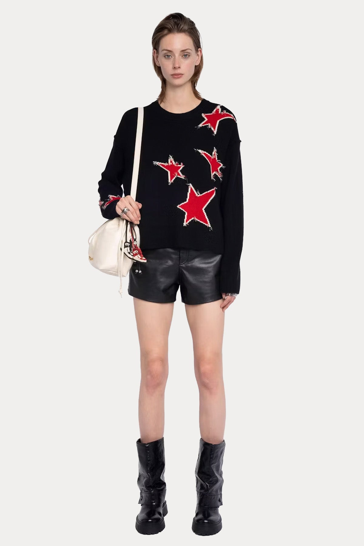 Zadig & Voltaire Relaxed Fit Yıldız Logolu Kaşmir Örgü Triko