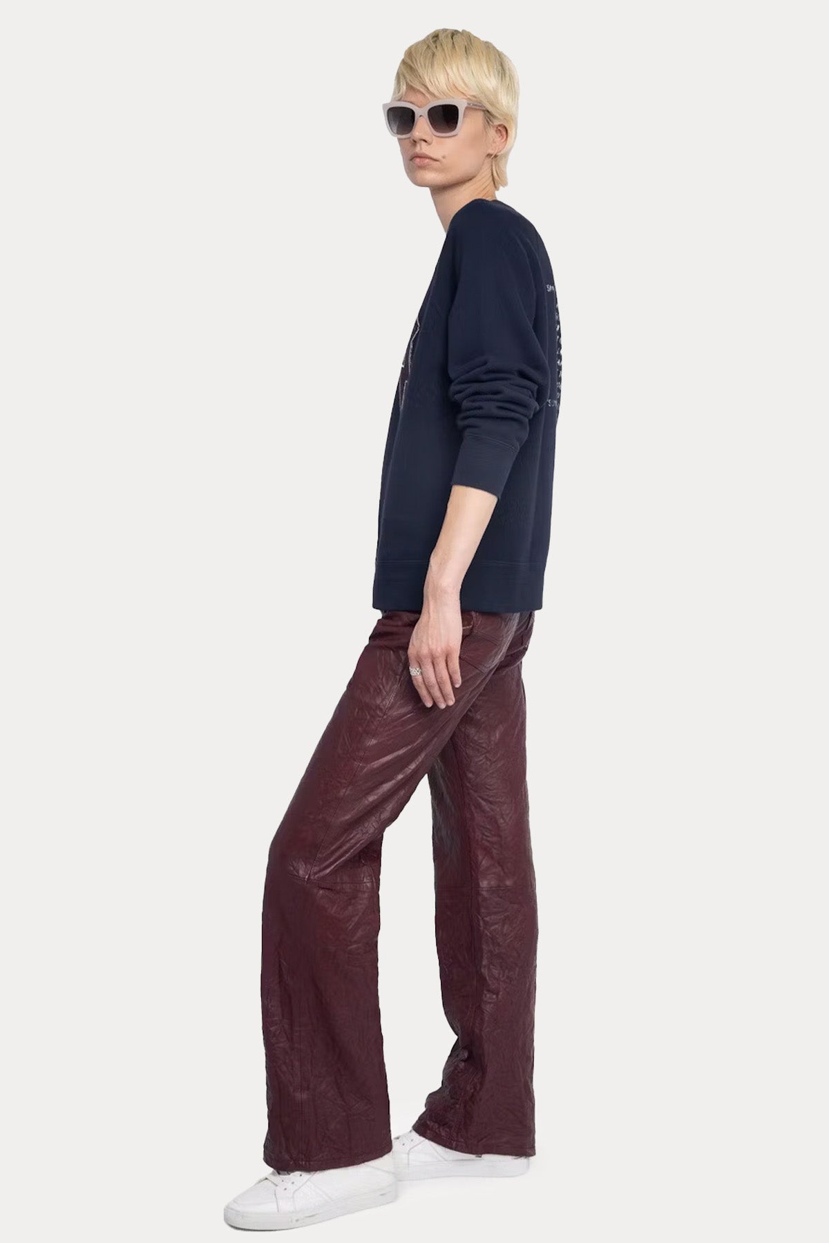 Zadig & Voltaire Comfort Fit Trok Logolu Şardonlu Sweatshirt