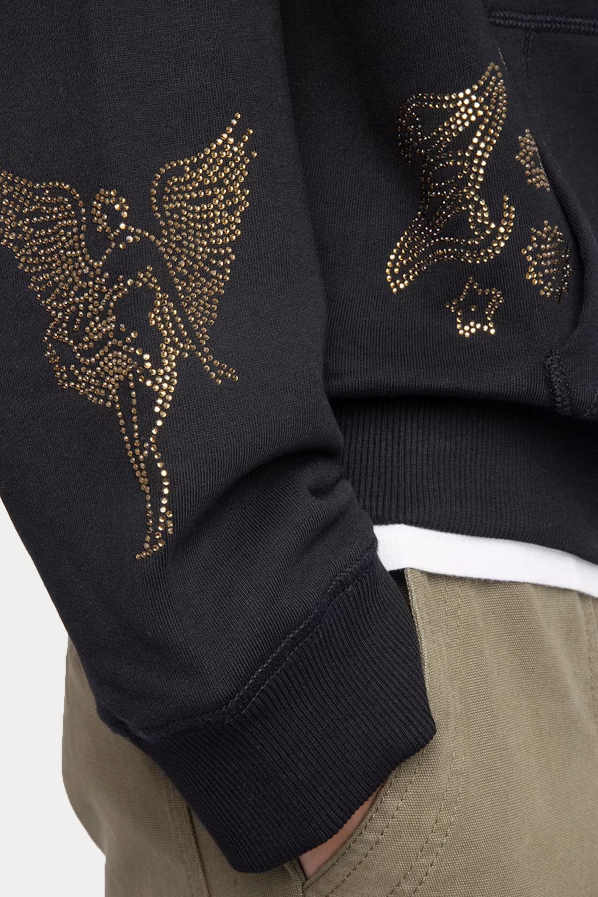 Zadig & Voltaire Relaxed Fit Trok Logolu Şardonlu Kapüşonlu Sweatshirt