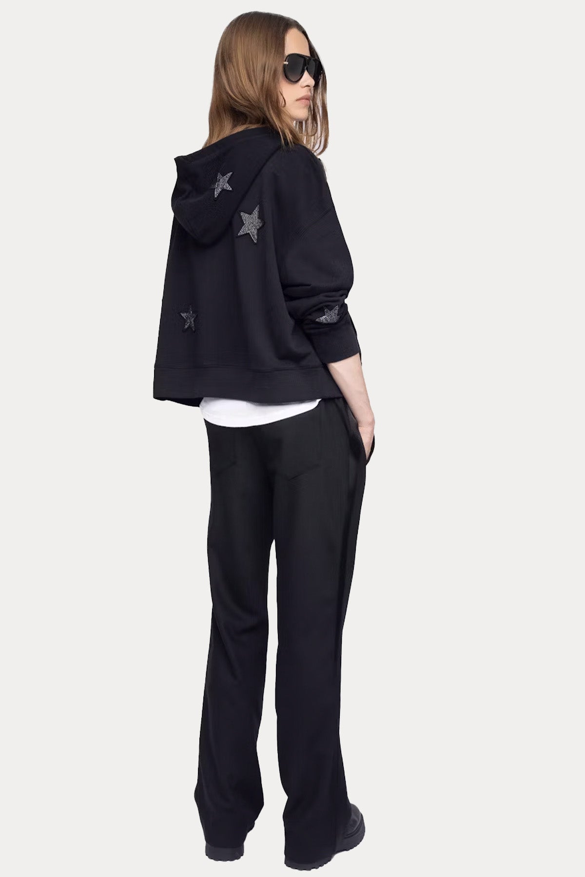 Zadig & Voltaire Relaxed Fit Yıldız Logolu Kapüşonlu Sweatshirt Ceket