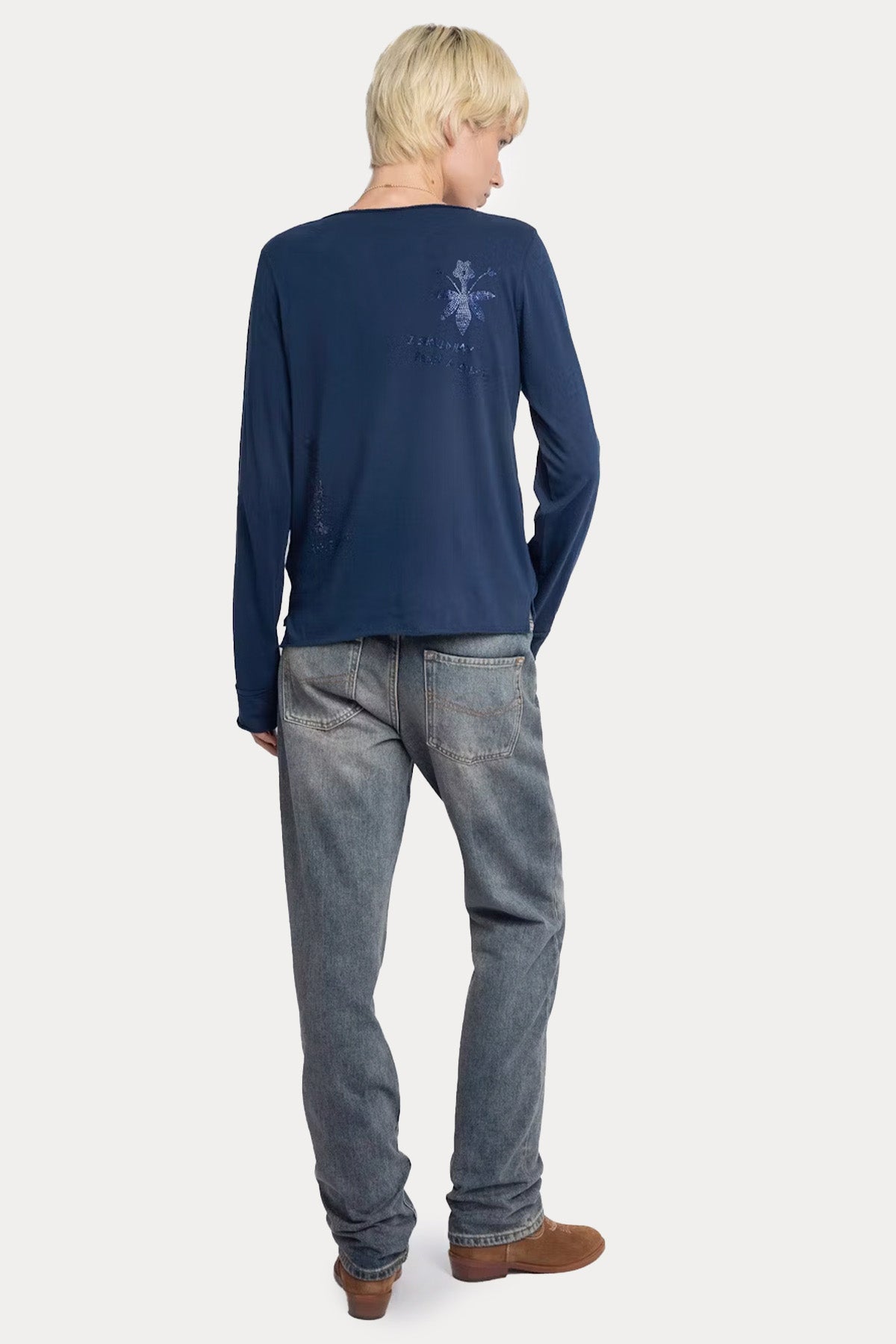 Zadig & Voltaire Regular Fit V Yaka Trok Logolu T-shirt