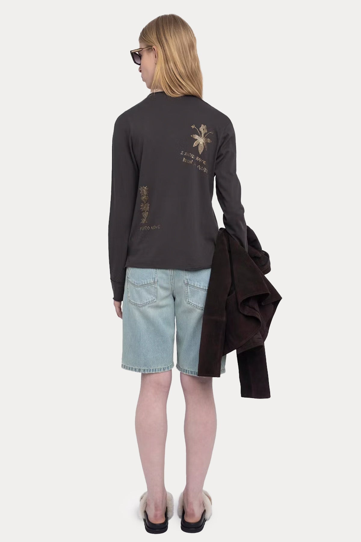Zadig & Voltaire Regular Fit V Yaka Trok Logolu T-shirt-T-shirt-Libas