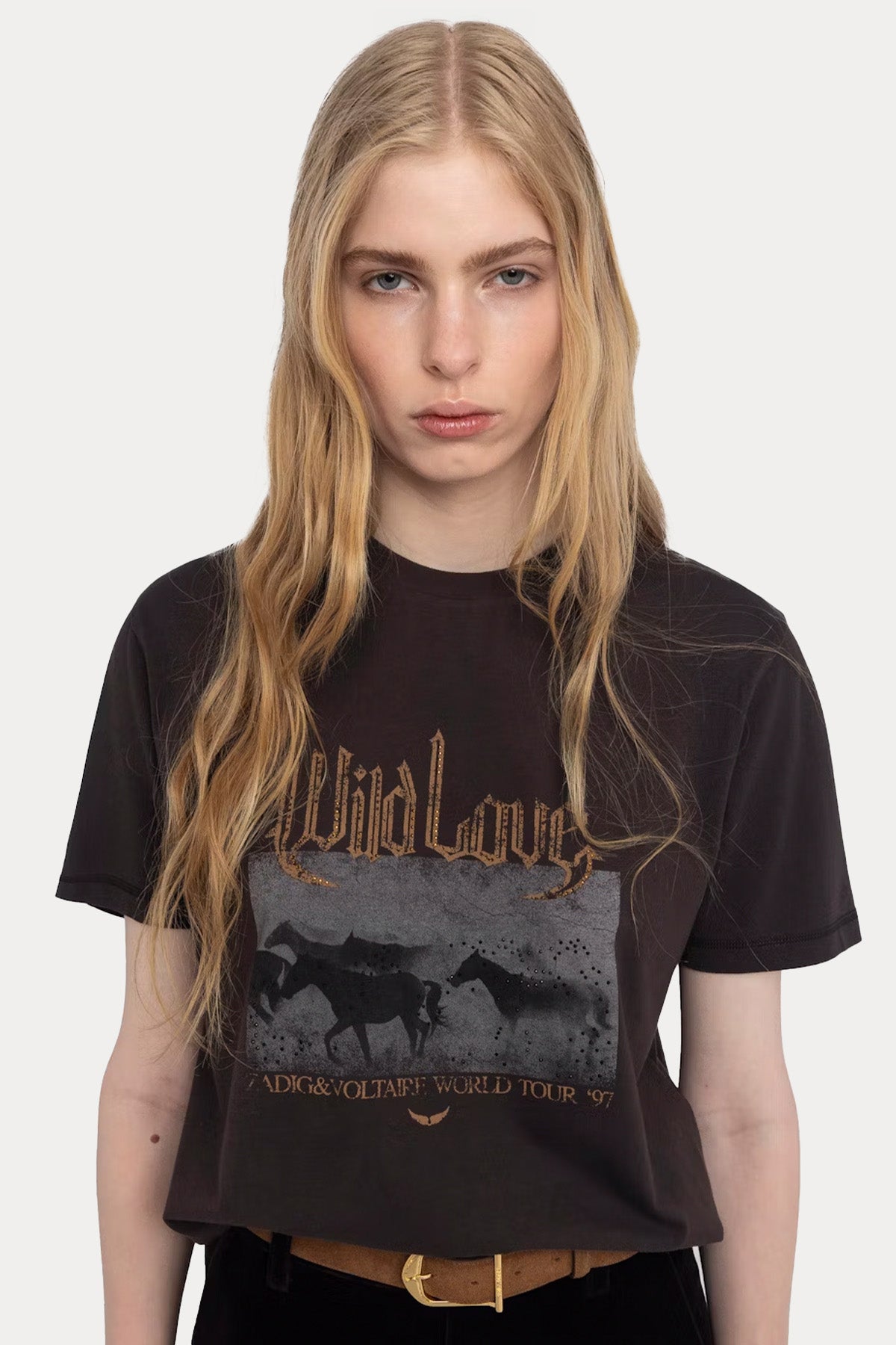 Zadig & Voltaire Relaxed Fit Yuvarlak Yaka Troklu T-shirt