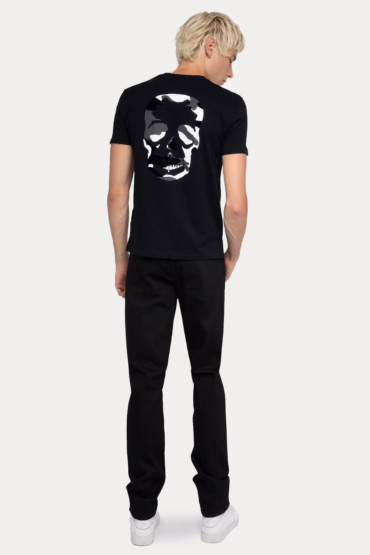Zadig & Voltaire Yuvarlak Yaka Kuru Kafa Logolu T-shirt